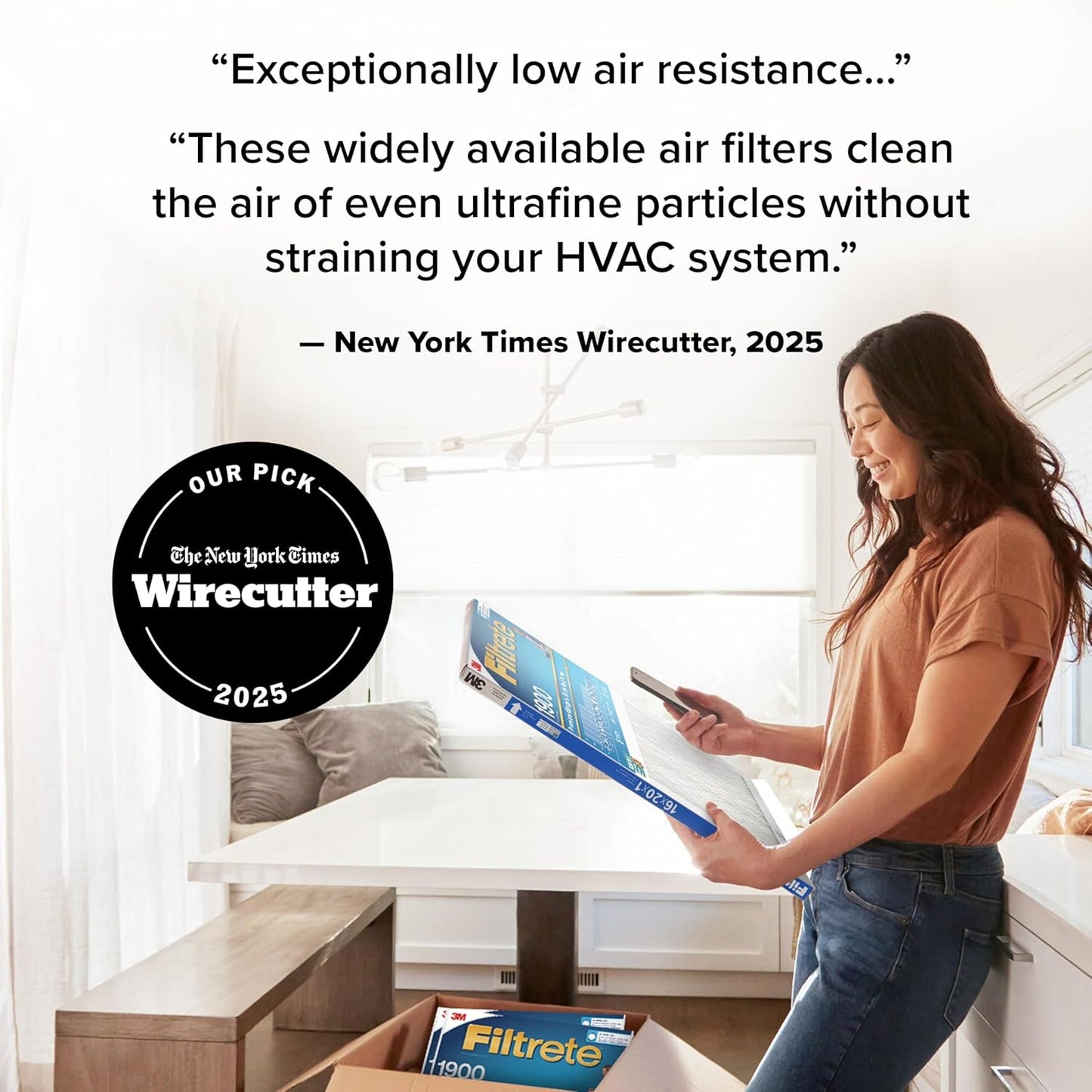 Filtrete 16x16x1 AC Furnace Air Filter, MERV 13, MPR 1900, Premium Allergen, Bacteria & Virus Filter, 3-Month Pleated 1-Inch Electrostatic Air Cleaning Filter, 6-Pack (Actual Size 15.81x15.81x0.78 in)