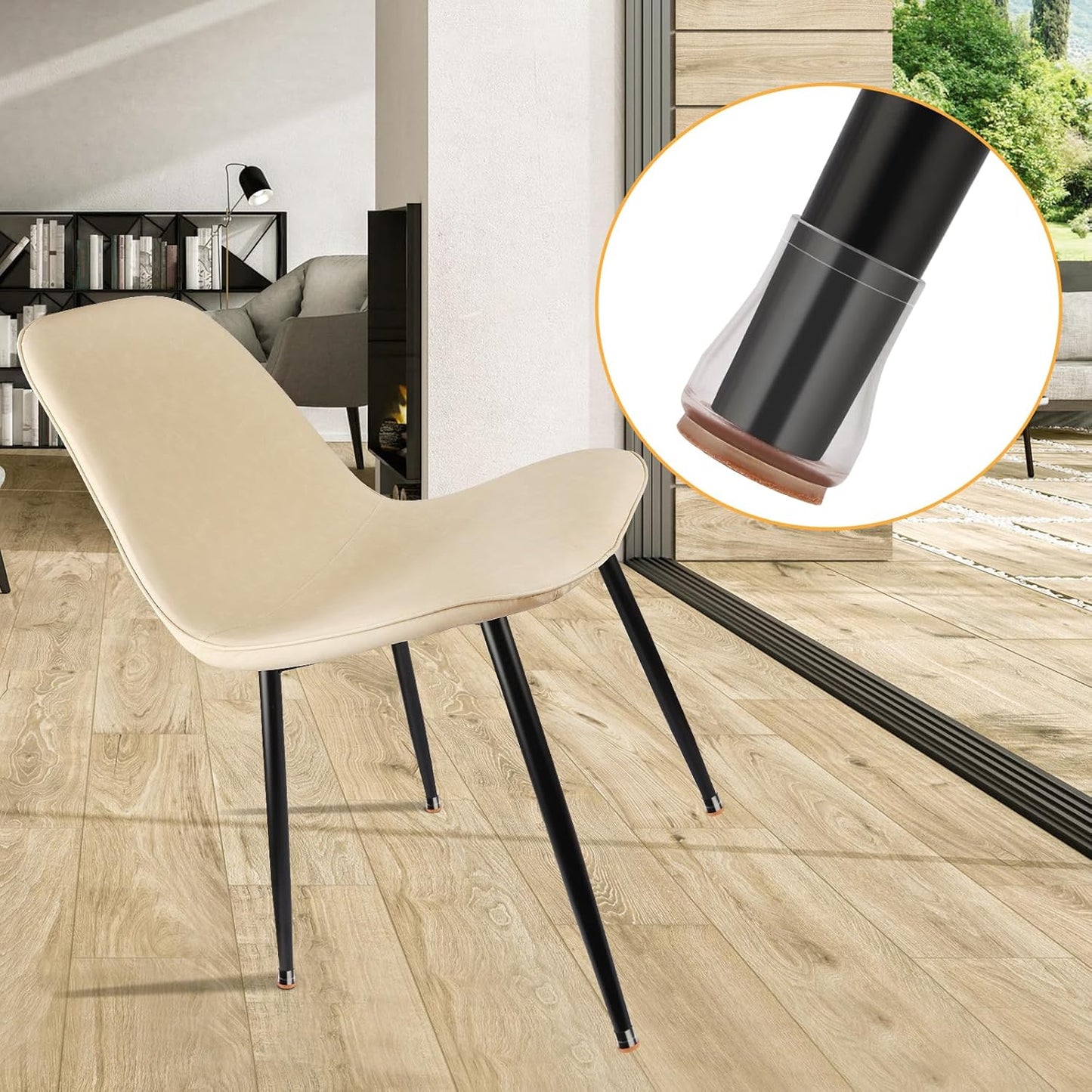 32 Pcs Extra Small Chair Leg Floor Protectors, Silicone Chair Leg Protectors for Hardwood Floors, High Elastic Chair Leg Caps, Chair Leg Covers Protect Wooden Floors from Scratching, Thick, Won't Tear