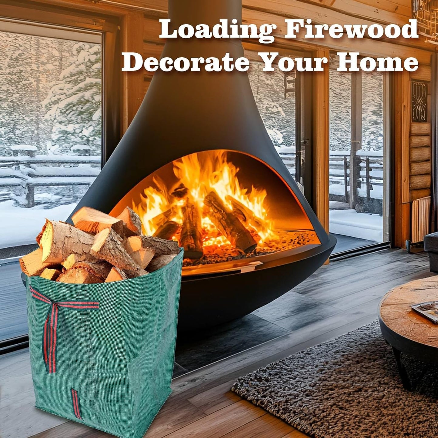 72 gallon Leaf Collector bags,4-Pack Yard Waste Bags,Large Dustpan-Type Lawn Bags, Leaf Bags for leaf vacuum Yard Debris,Grass Clippings,Collapsible Trash Can for Parties,Laundry,Camping