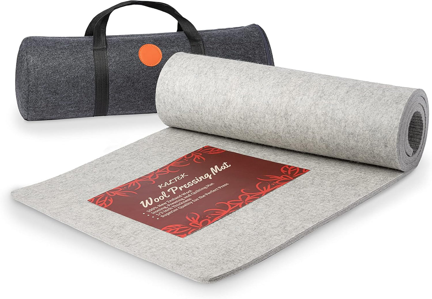 Extra Large Wool Pressing Mat 22" x 60" with Carrying Case – 100% New Zealand Wool Ironing Pad for Quilting, Sewing & Embroidery – Heat Retaining & Double-Sided Pressing Surface