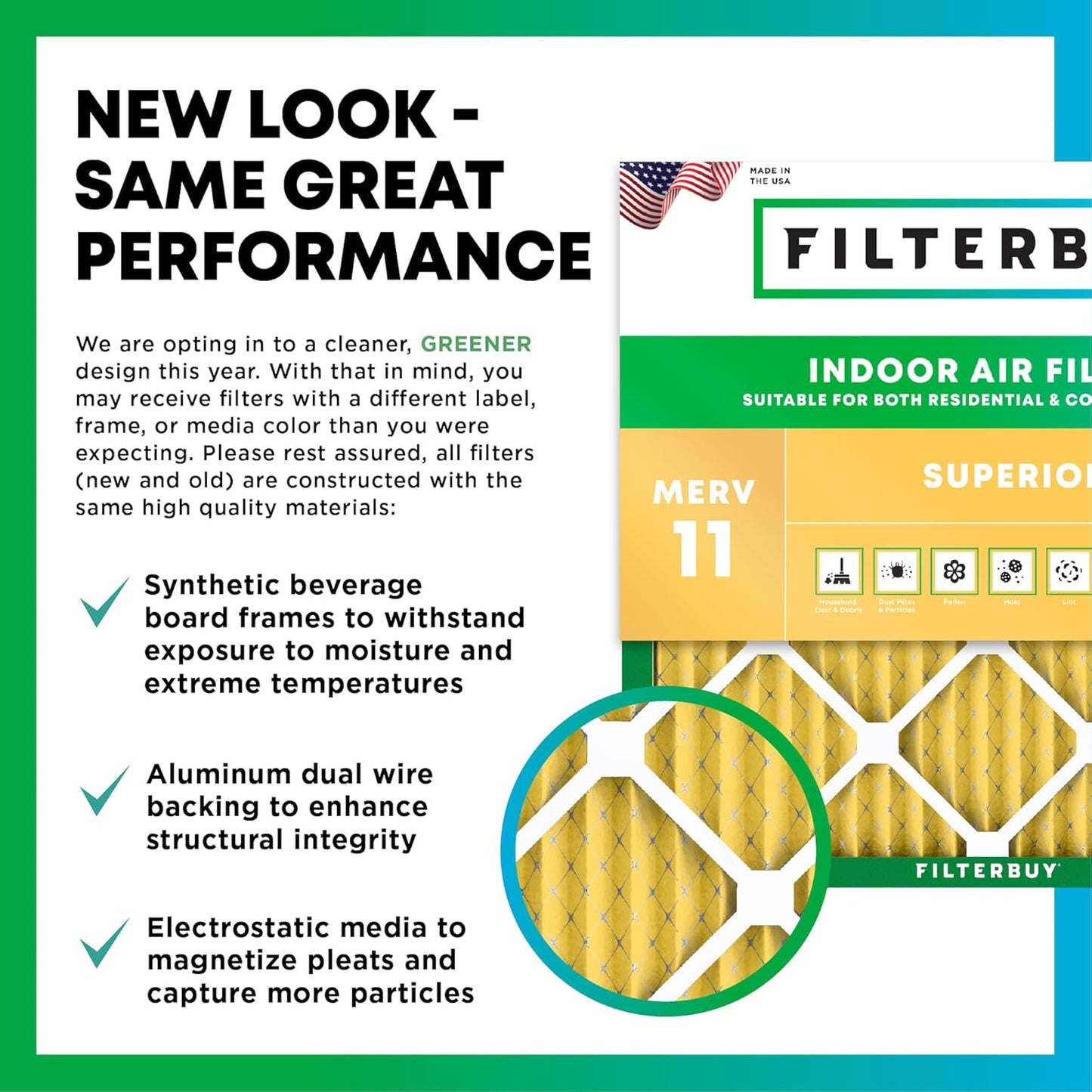 Filterbuy 30x30x1 Air Filter MERV 11 (MPR 1200) Allergen Defense Replacement (4-Pack), Electrostatic Pleated HVAC AC Furnace Filters, Made in USA (Actual Size: 29.50 x 29.50 x 0.75)