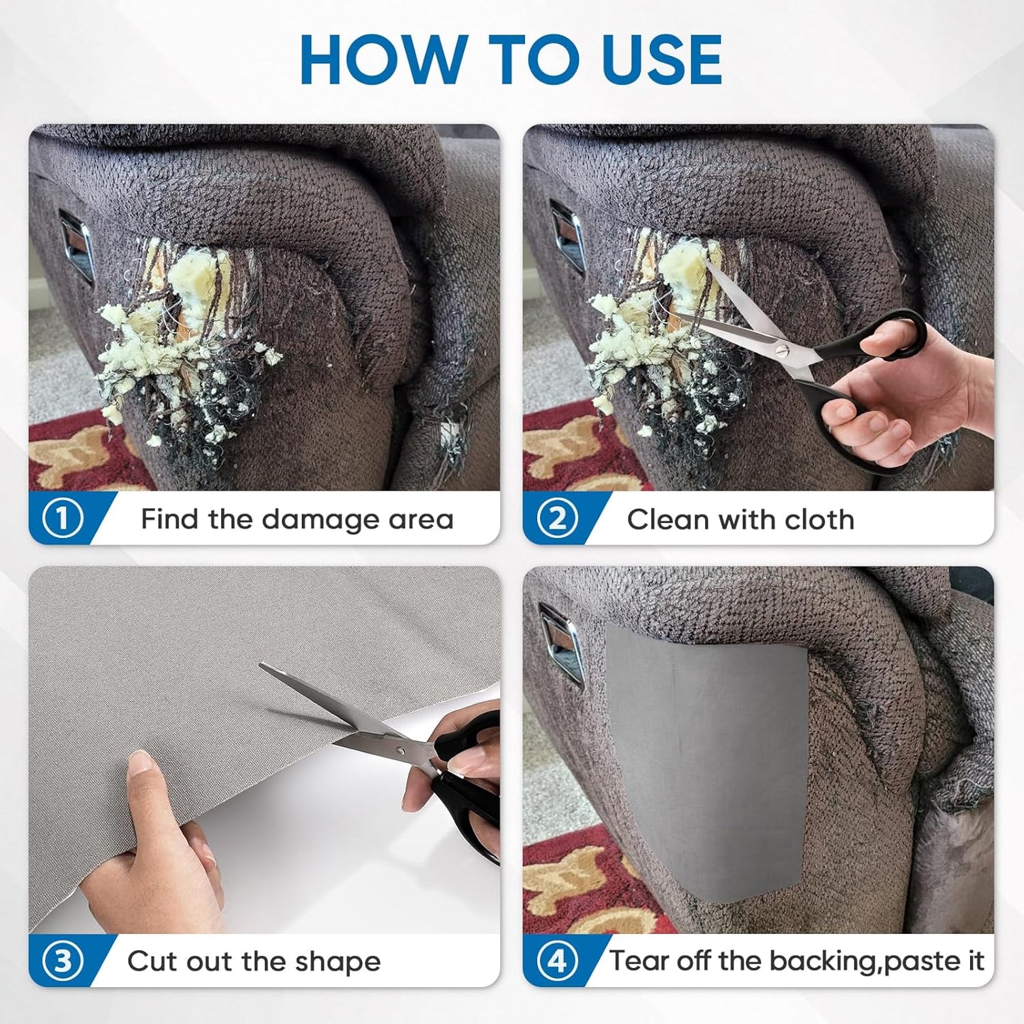 Oversized Canvas Patch 16 "x31, Self-Adhesive Waterproof Canvas Patch Set for Repairing Tents, Couch, Boat Covers, Camping Chairs, Awnings, Car Seats.(Dark Brown)