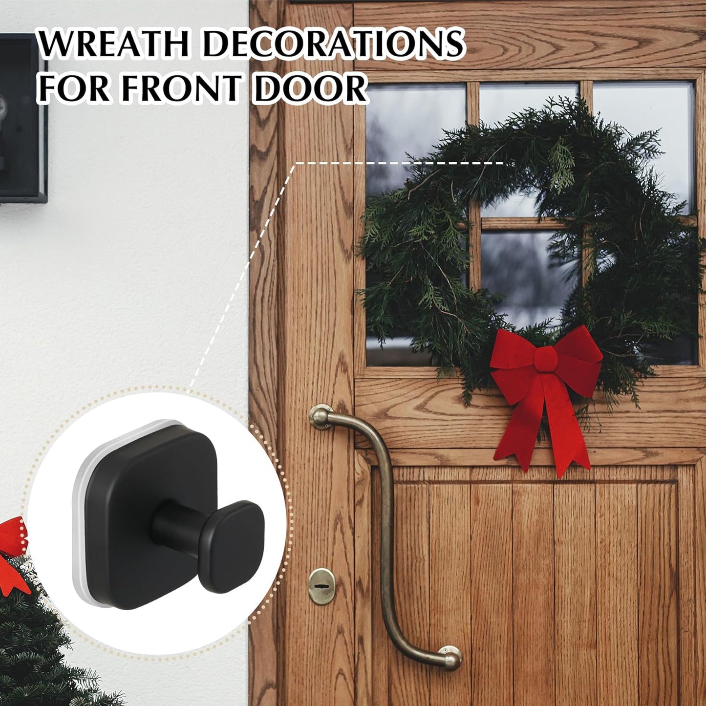 Suction Cup Hooks for Shower - Reusable No-Drill Mounting - Hooks for Towels, Robes & Loofah on Metal, Glass, Mirrors, Tile & Smooth Non-Porous Surfaces (2, Matte Black)