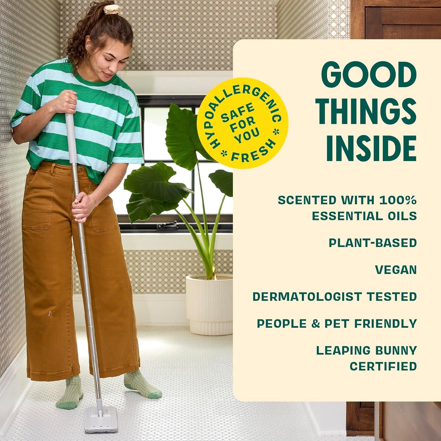 Aunt Fannie's Ultra Concentrated Floor Cleaner Vinegar Wash, Multi-Surface Solution For Mopping, Makes 16 Gallons, Bright Lemon Scent, 32 oz. (Pack of 6)