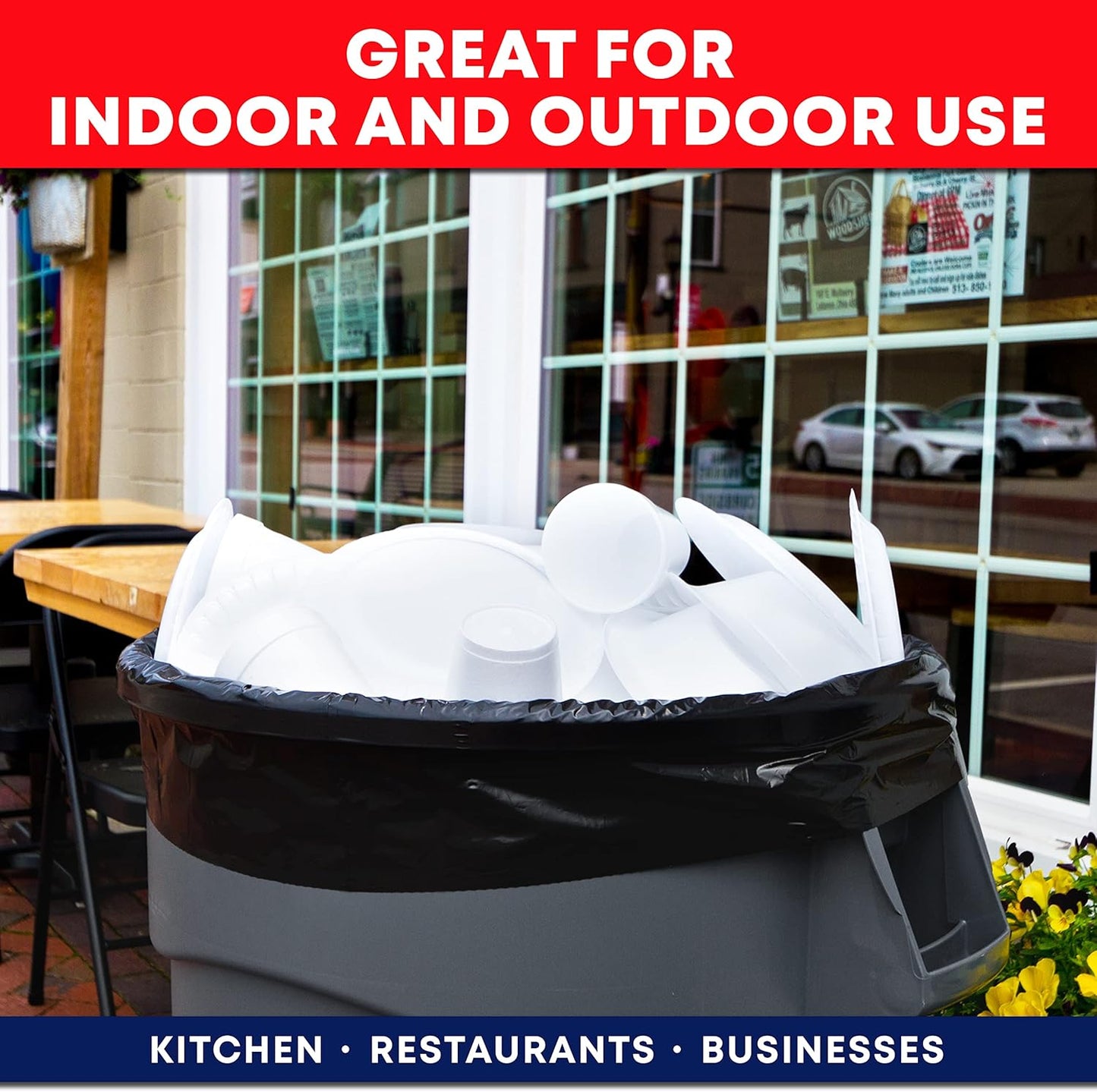 Veska 30-33 Gallon Trash Bags Heavy Duty | 250 Bags Mega-ValuePack | Black Large Trash Bags 30 Gallon - 32 Gallon - 33 Gallon.