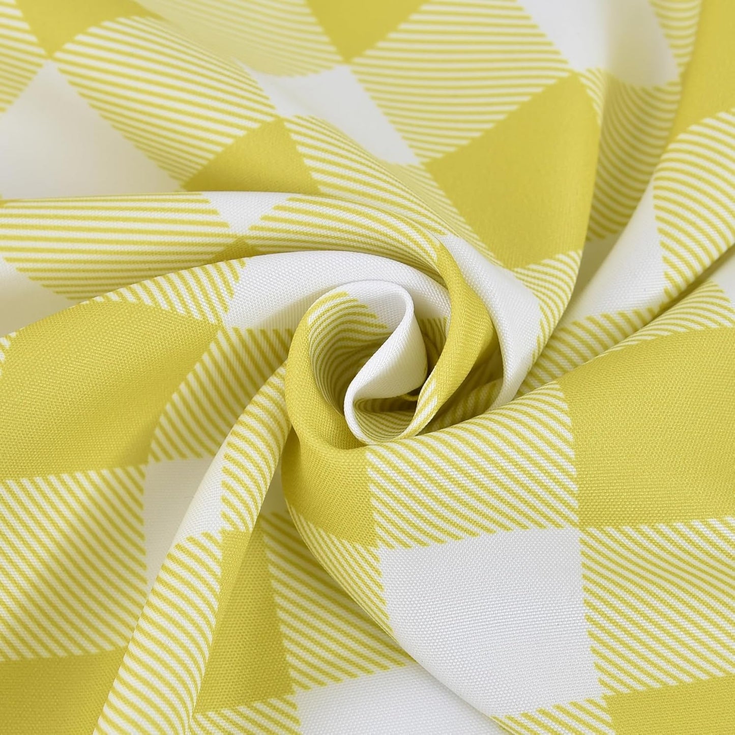 Waterproof Plaid Tablecloth Fabric - Square 58x58 Inch Classic Gingham Checker Table Cloth for Indoor/Outdoor Use - Buffalo Table Cover for Picnics, BBQs, and Parties