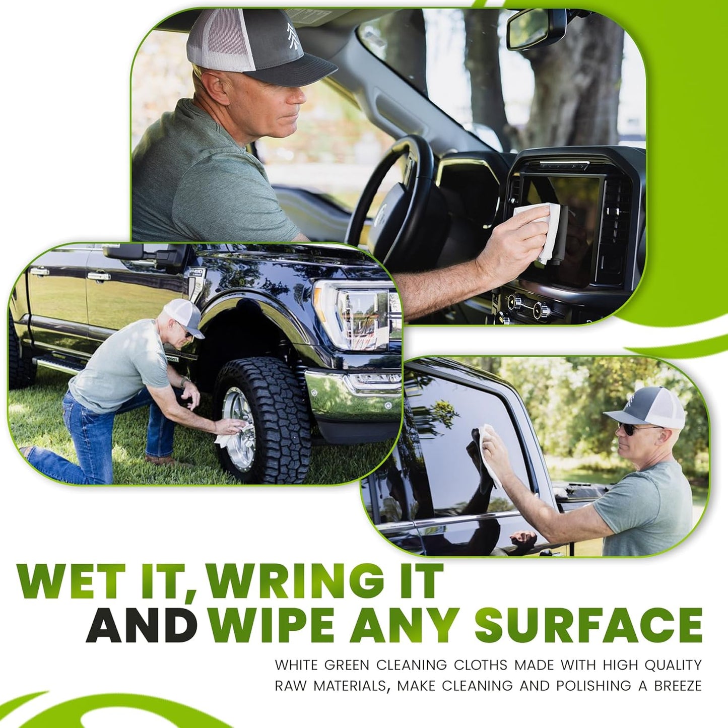 1-Pack Reusable Cleaning Cloth for Streak-Free Windows, Mirrors & All-Purpose Cleaning – Chemical-Free, Absorbent, Non-Abrasive, 16" x 16" White Cleaning Rag, Made in The USA