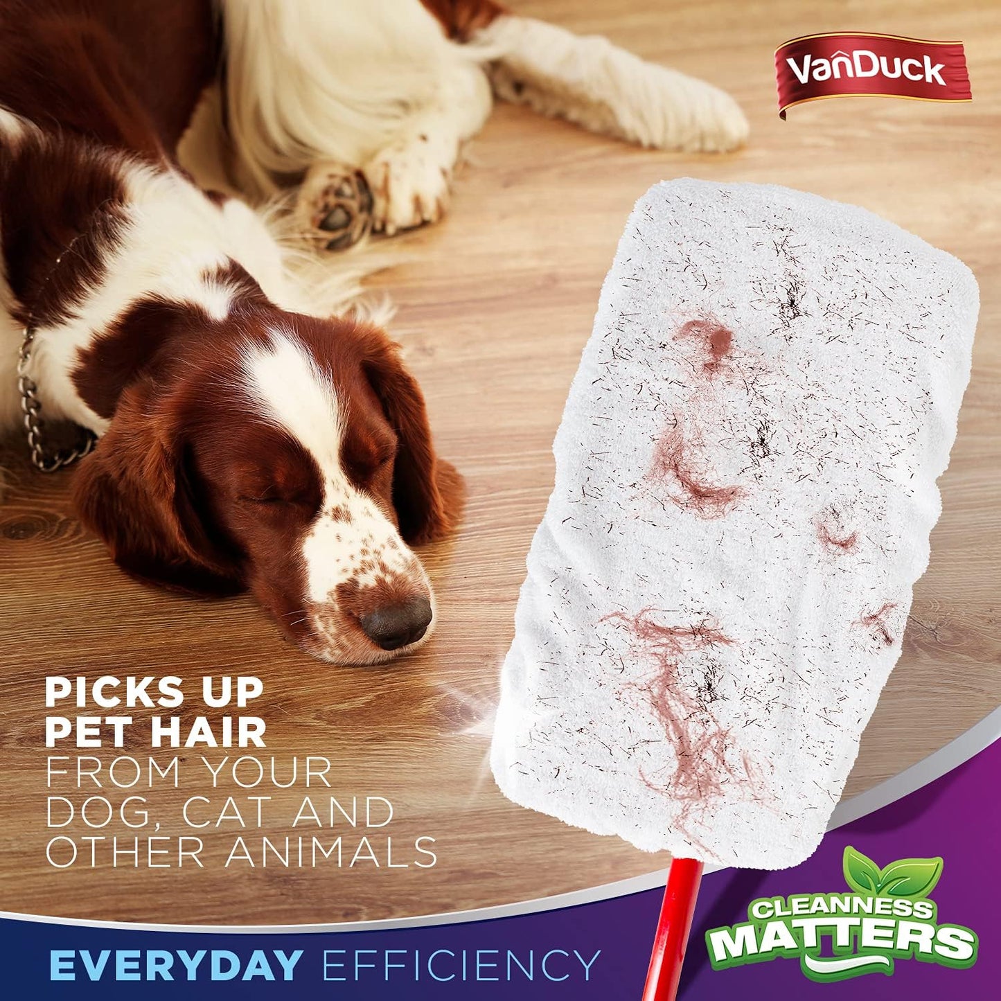 VanDuck 100% Cotton Terry Mop Pads 15x8 Inches 3-Pack, Terry Cloth Mop Covers (Handle is Not Included)