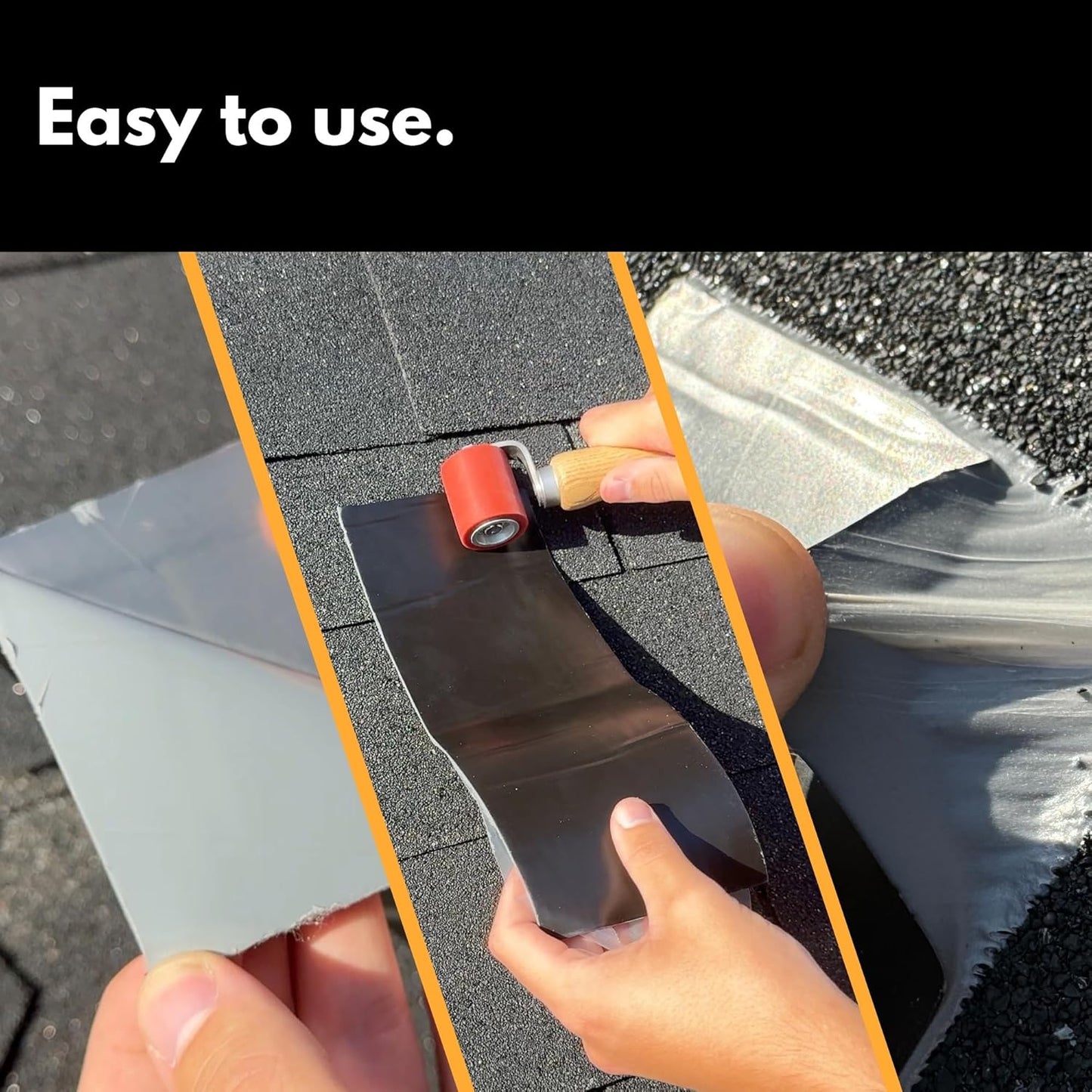 HSS Sealant Tape with MicroSealant - Waterproof Commercial Roofing Tape for Roof and RV Repair - UV- & Weatherproof - Black - 6 inch x 25 ft.