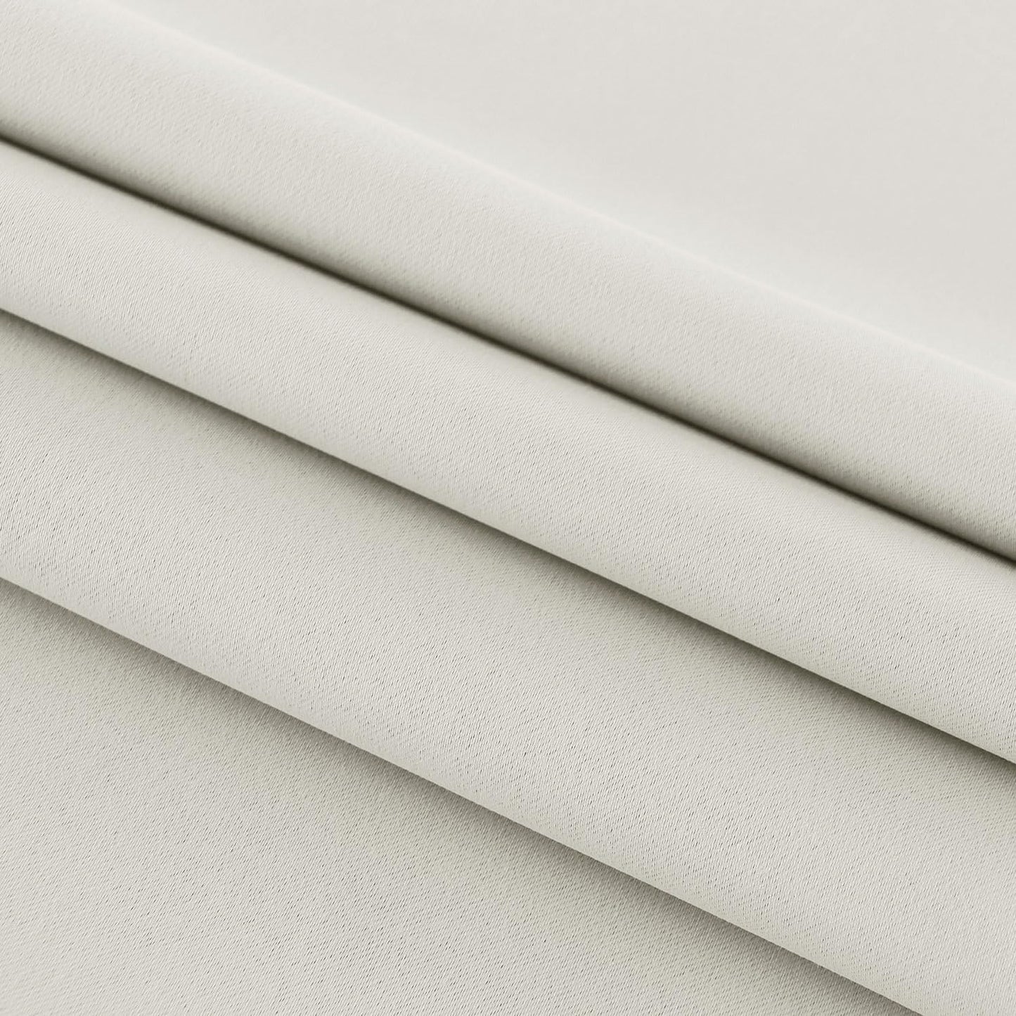 DWCN French Door Curtains Rod Pocket Thermal Blackout Curtain for Glass Windows, Kitchen and Patio Doors for Privacy, 54 X 40 Inches Long, 1 Curtain Panel with Tieback, Ivory