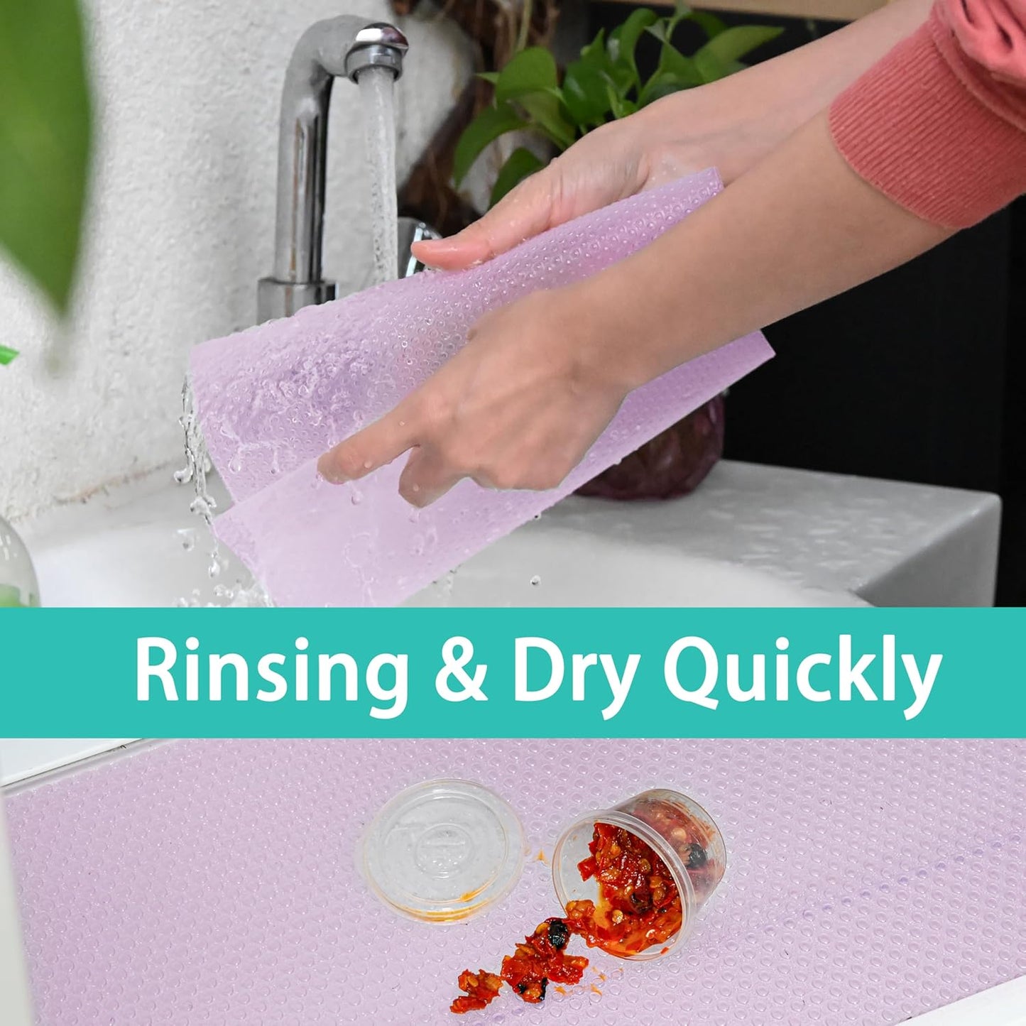 12Pcs Refrigerator Liners Washable Fridge Shelf Liners Refrigerator Mats for Freezer Glass Shelves Kitchen Cabinets Cupboards Drawers (17.7" x 11.4")