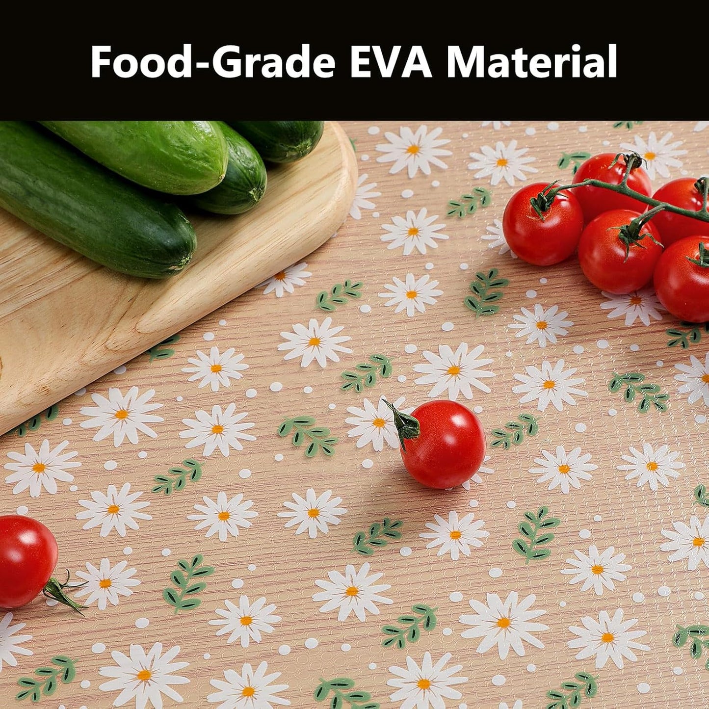 INNOLITES Shelf Liner – Cabinet & Drawer Liner Non-Adhesive – Waterproof Oil-Proof – Durable EVA with Floral for Kitchen Cabinets Refrigerator – BPA-Free, Easy to Cut 11.8" x 118"