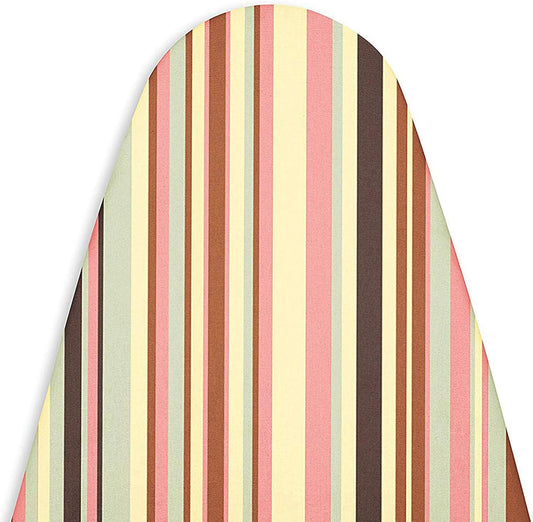 Encasa XO Ironing Board Cover and Pad - Thick 4mm Felt, Heat & Scorch-Resistant, Fits Medium Boards 42"x14", Elastic Bungee Cord Tightening, Easy Fit, Stain-Safe Dye, Multistripe
