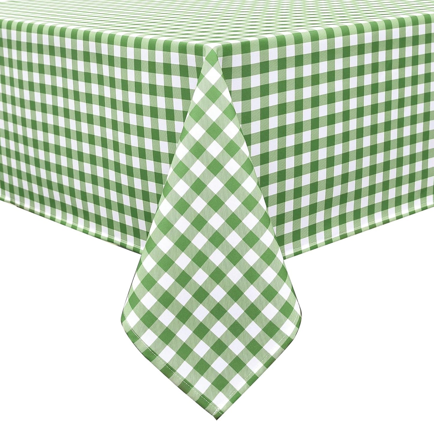 Waterproof Checkered Tablecloth Fabric - Rectangle 58x84 Inch Classic Gingham Buffalo Plaid Table Cloth for Indoor/Outdoor Use - Washable Table Cover for Kitchen, BBQs, and Parties