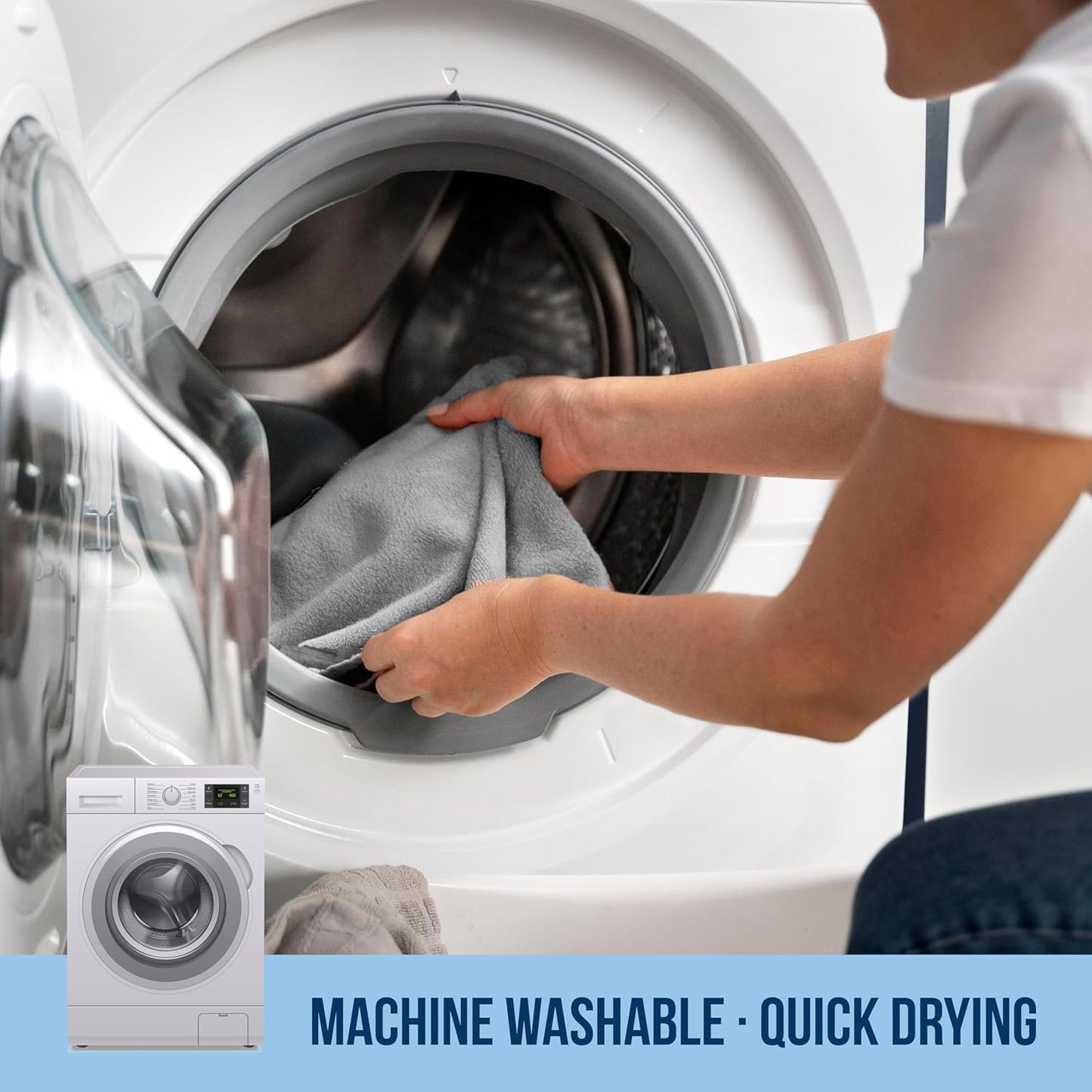 GREEN LIFESTYLE Chamois Cloth, Microfiber Cleaning Cloth 750 Pack, Borderless Towels Cleaning, Car Microfiber Towel, Drying Car Wash Towels (11.5" x 11.5", Grey)