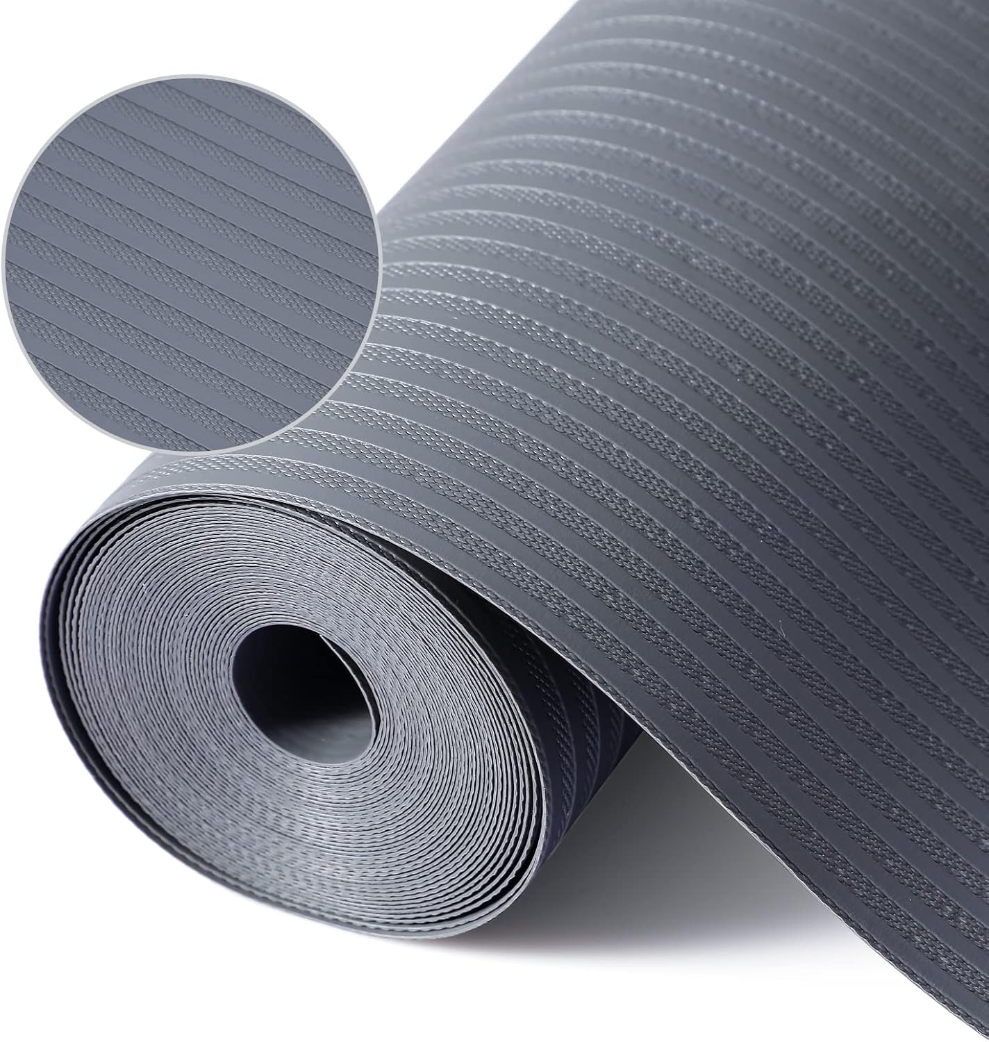 Shelf Liners for Kitchen Cabinets, 16Inch x 20Ft, Non Adhesive Shelf Liner, Non-Slip Kitchen Drawer Liners, Waterproof Durable Cabinet Liners for Shelves, Refrigerator, Pantry, Dark Gray