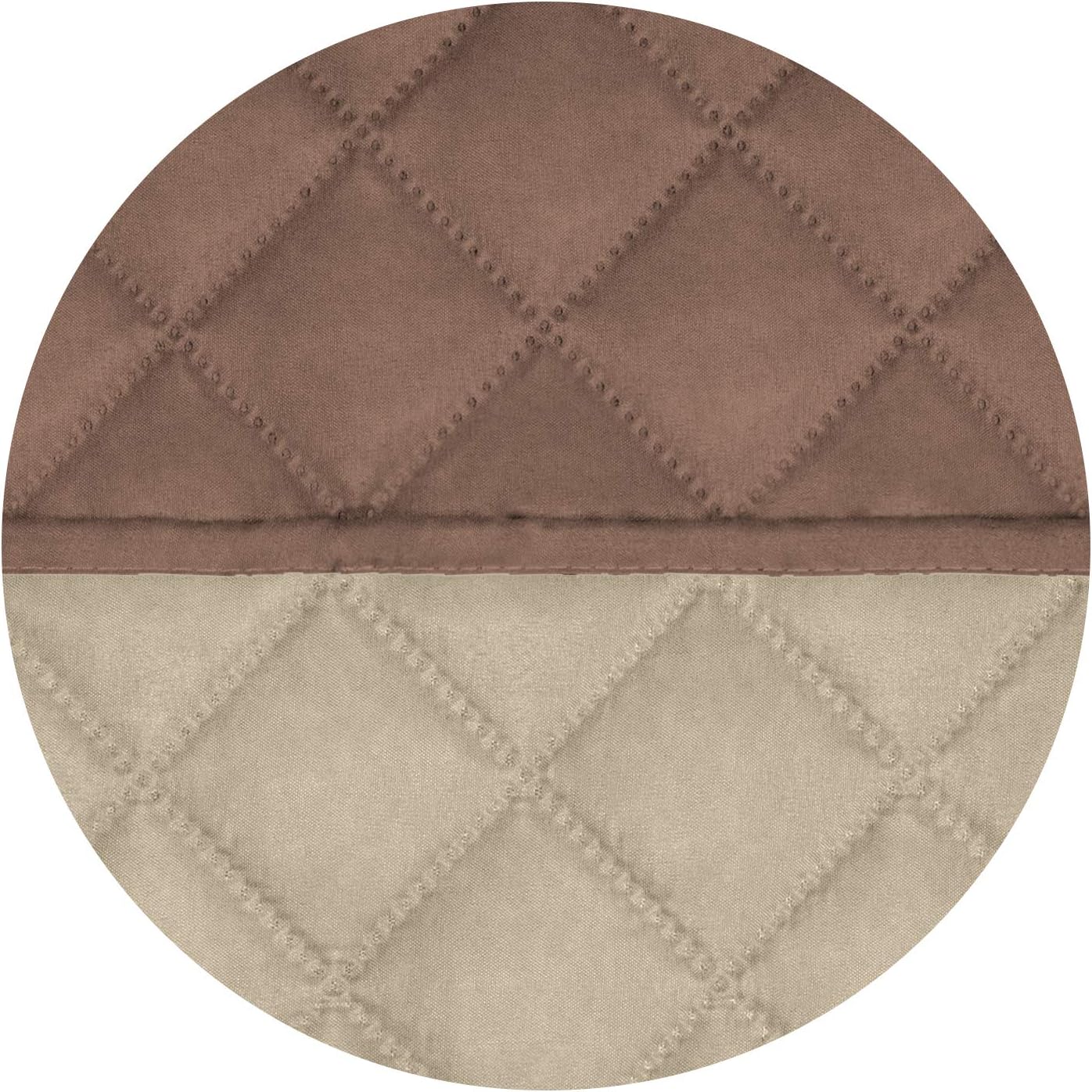 PureFit Reversible Quilted Sofa Cover, Water Resistant Slipcover Furniture Protector, Washable Couch Cover with Non Slip and Elastic Straps for Kids, Dogs, Pets (Chair, Brown/Beige)