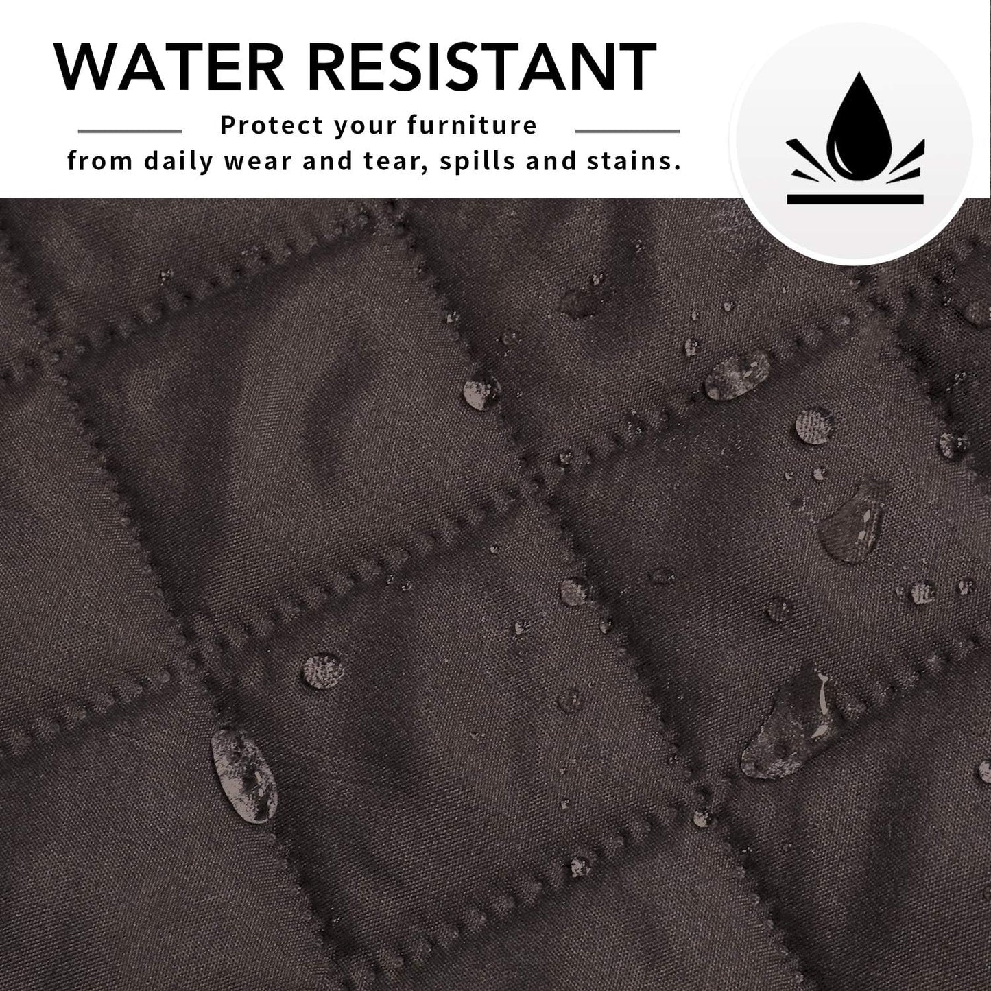 Easy-Going Sofa Slipcover L Shape Sofa Cover Sectional Couch Cover Furniture Protector Mat for Pets Dog Cat (Small,Chocolate/Chocolate)