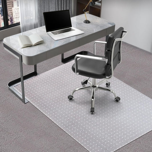 Vicwe Office Chair Mat for Carpeted Floors, 48"X36" Rectangle Desk Chair Mats with Studs for Low and No Pile Carpeted Floors, Easy Glide Computer Desk Chair Mat for Home & Offices