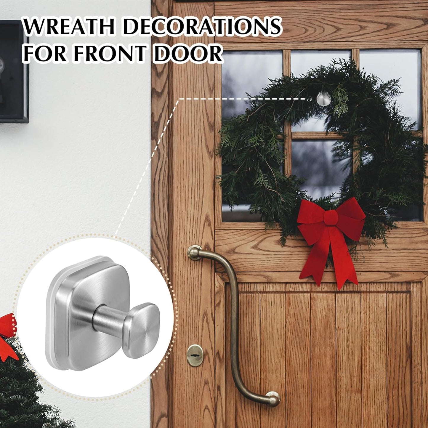 Suction Cup Hooks for Shower - Reusable No-Drill Mounting - Hooks for Towels, Robes & Loofah on Metal, Glass, Mirrors, Tile & Smooth Non-Porous Surfaces (4, Brushed Nickel)