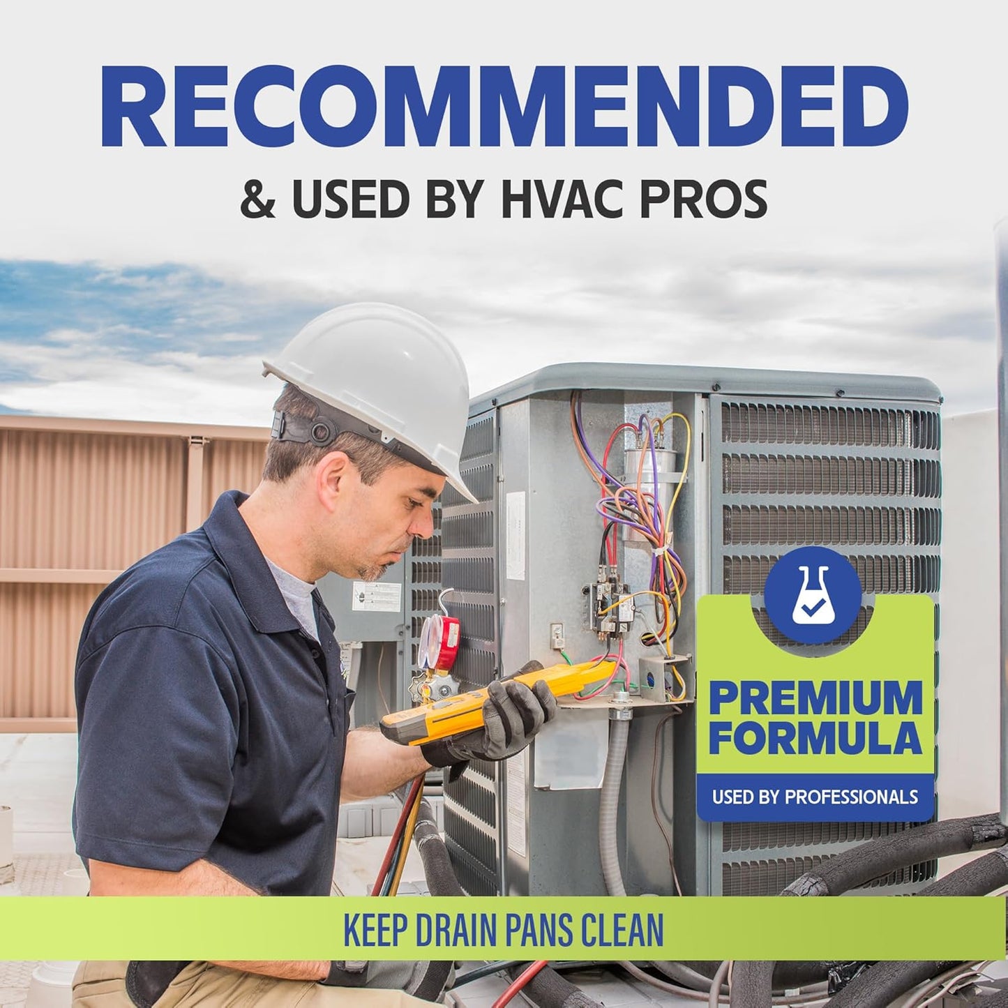 200 Tablets AC Drain Line Cleaner- No-Residue, Water-Soluble, Fast-Acting Pan Treatment for HVAC, Window Units, Mini-Splits, Dehumidifiers and Refrigerators System Maintenance