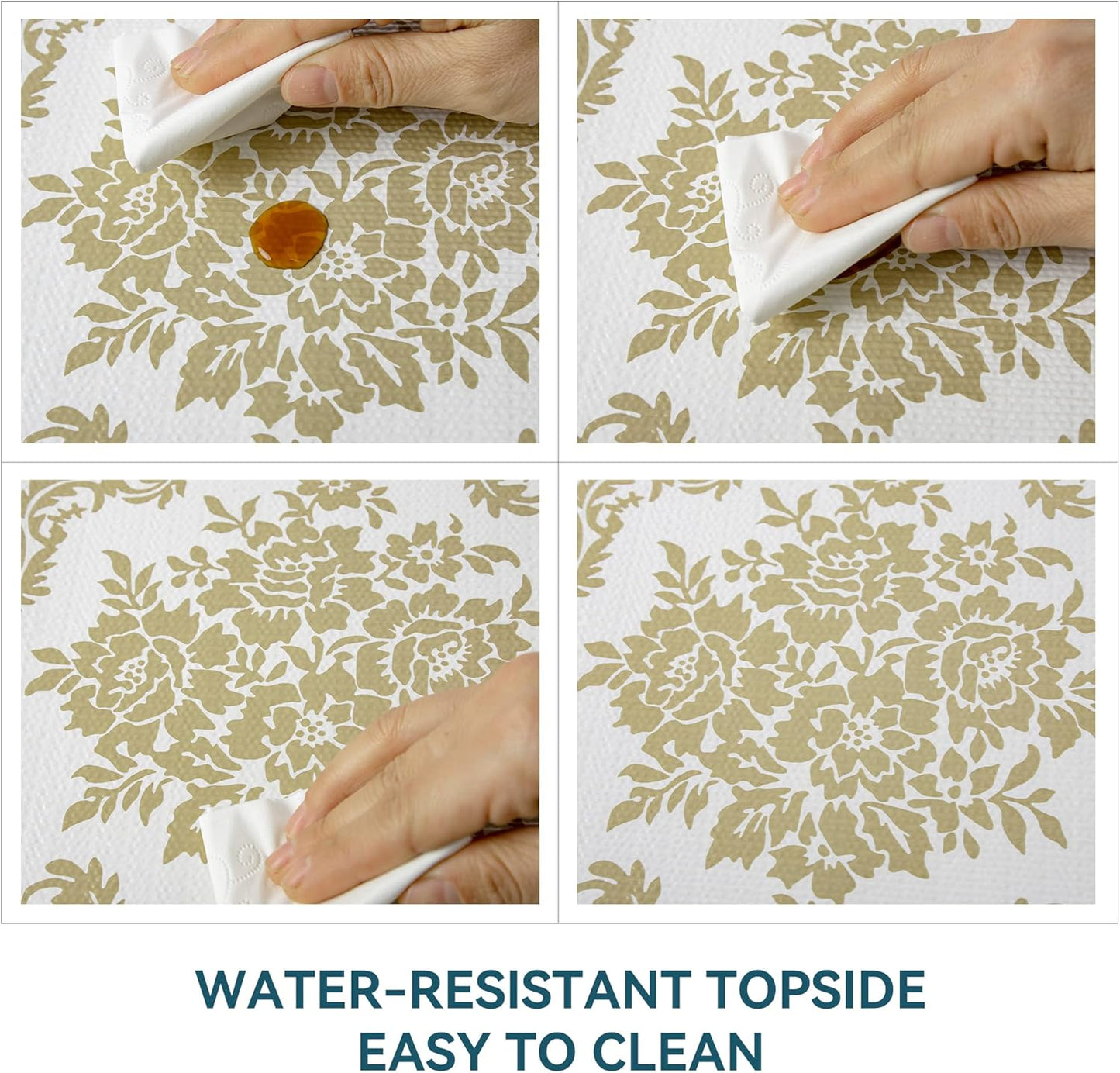 Shelf Liner 18" W x 96" L Cabinet Liners Non Adhesive, Drawer Liners Non Slip Kitchen Mat Waterproof Oil-Proof for Kitchen Cabinet, Shelves, Refrigerator, Storage, Easy to Trim