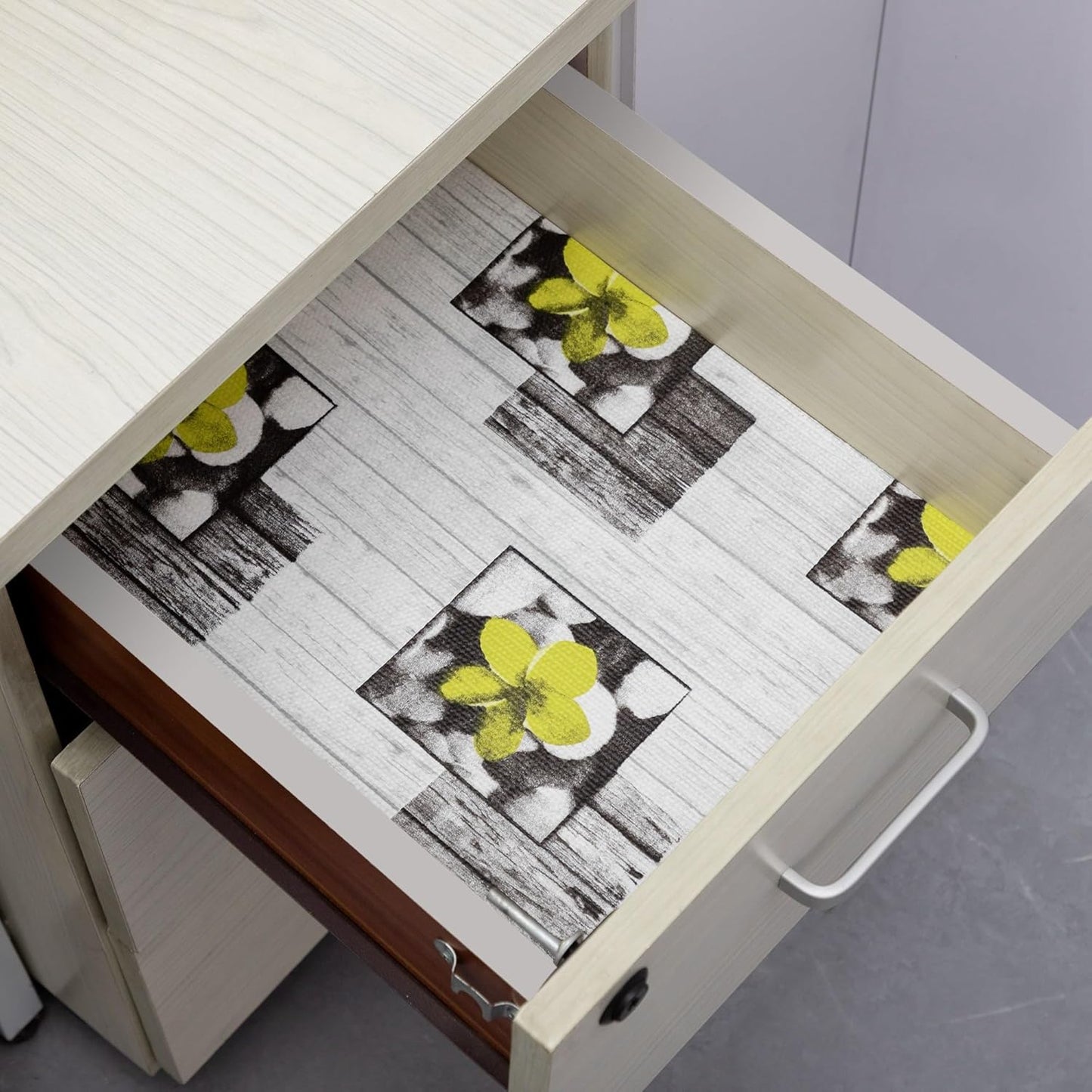 Non Adhesive Shelf Liner 18" W x 192" L Pantry Liner for Shelves Cupboard Liner Cover Easy to Trim