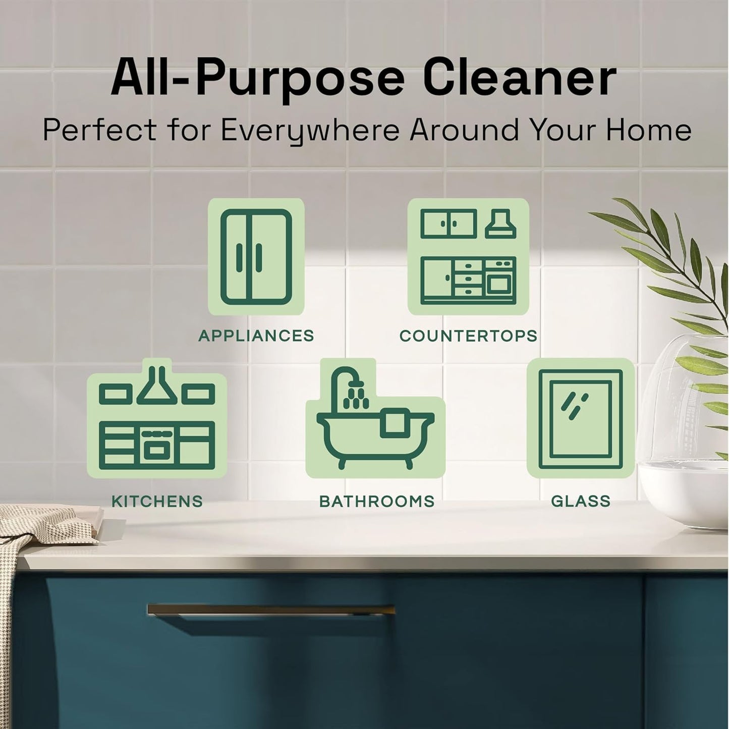 Clean Republic All-Purpose Cleaner, Daily Use Cleaner for Kitchens, Bathrooms, and More, 1 Gallon Bottle, 4-Pack