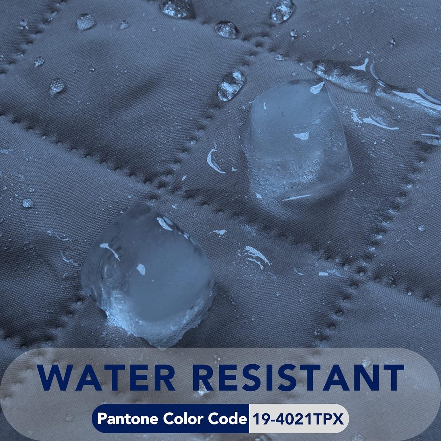 PureFit Reversible Quilted Sofa Cover, Water Resistant Slipcover Furniture Protector, Washable Couch Cover with Non Slip and Elastic Straps for Kids, Dogs, Pets (Sofa, Dark Blue/Light Blue)