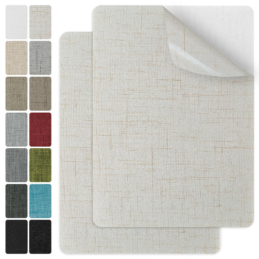 J.CARP 2Pcs Linen Repair Patches, Large Self-Adhesive Fabric Patch for Sofas, Couch, Furniture, Car Seats (8 * 11 inches-2PCS Floral Beige)