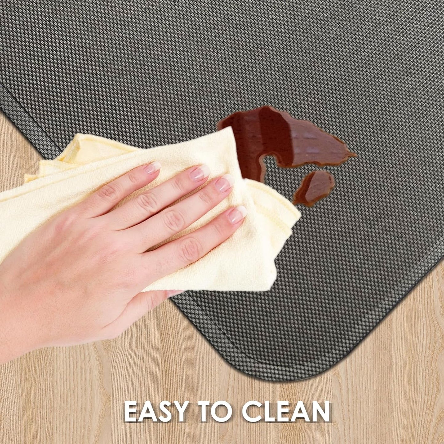 Kuyal Office Chair Mat for Hardwood Floor, 36" x 48" Heavy Duty Desk Chair Mat for Office & Home, Anti Slip, Non-Curve Computer Chair Protector Mat, Light Brown