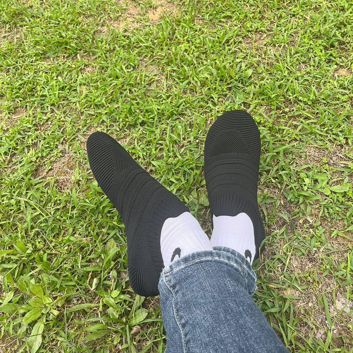 QZKDM Lightweight Slip on Grip Indoor House Slippers Barefoot Non Slip Home Exercise Yoga Shoes for Men Women