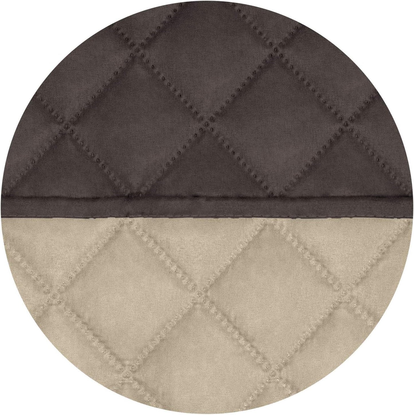 PureFit Reversible Quilted Sofa Cover, Water Resistant Slipcover Furniture Protector, Washable Couch Cover with Non Slip and Elastic Straps for Kids, Dogs, Pets (XX Large, Chocolate/Chocolate)