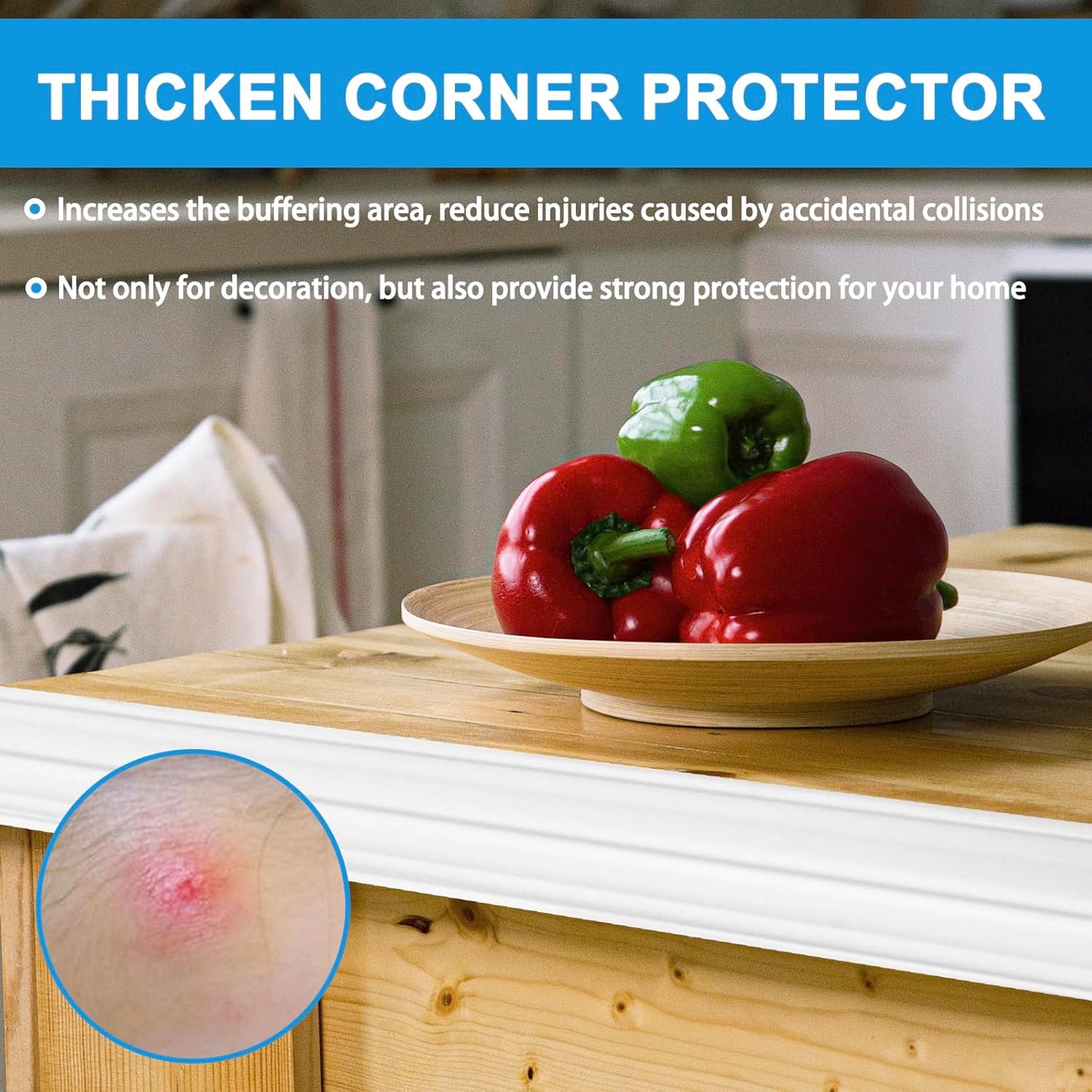 Wall Corner Protector Peel and Stick Corner Trim Molding Flexible Inside & Outside Wall Edge Guard Self Adhesive Moulding Trim for Edge Use, White, 1.6” W x 20’ L