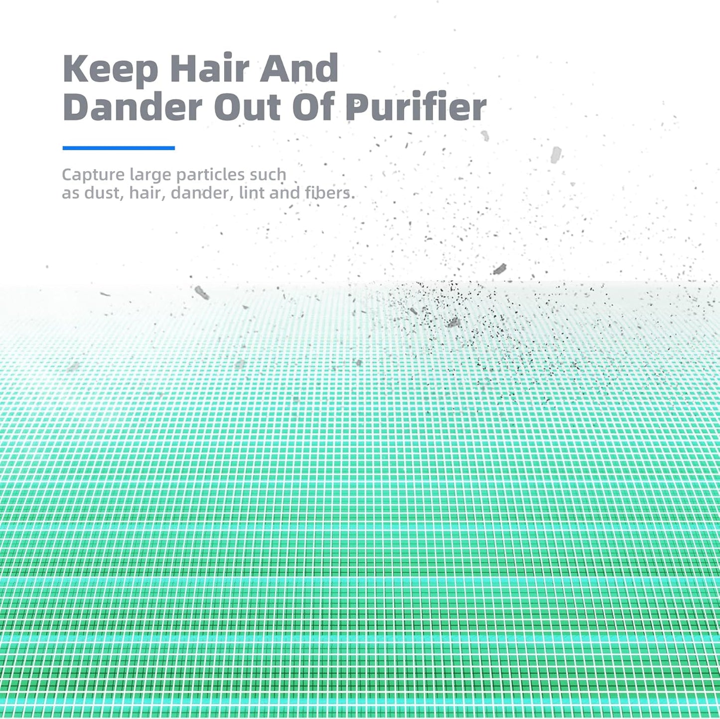 AROEVE MK01 & MK06 Air Filter Replacement 4-in-1 Air Filter for Pollen Pet Dander Hair- Pet Dander Version(2 Pack)