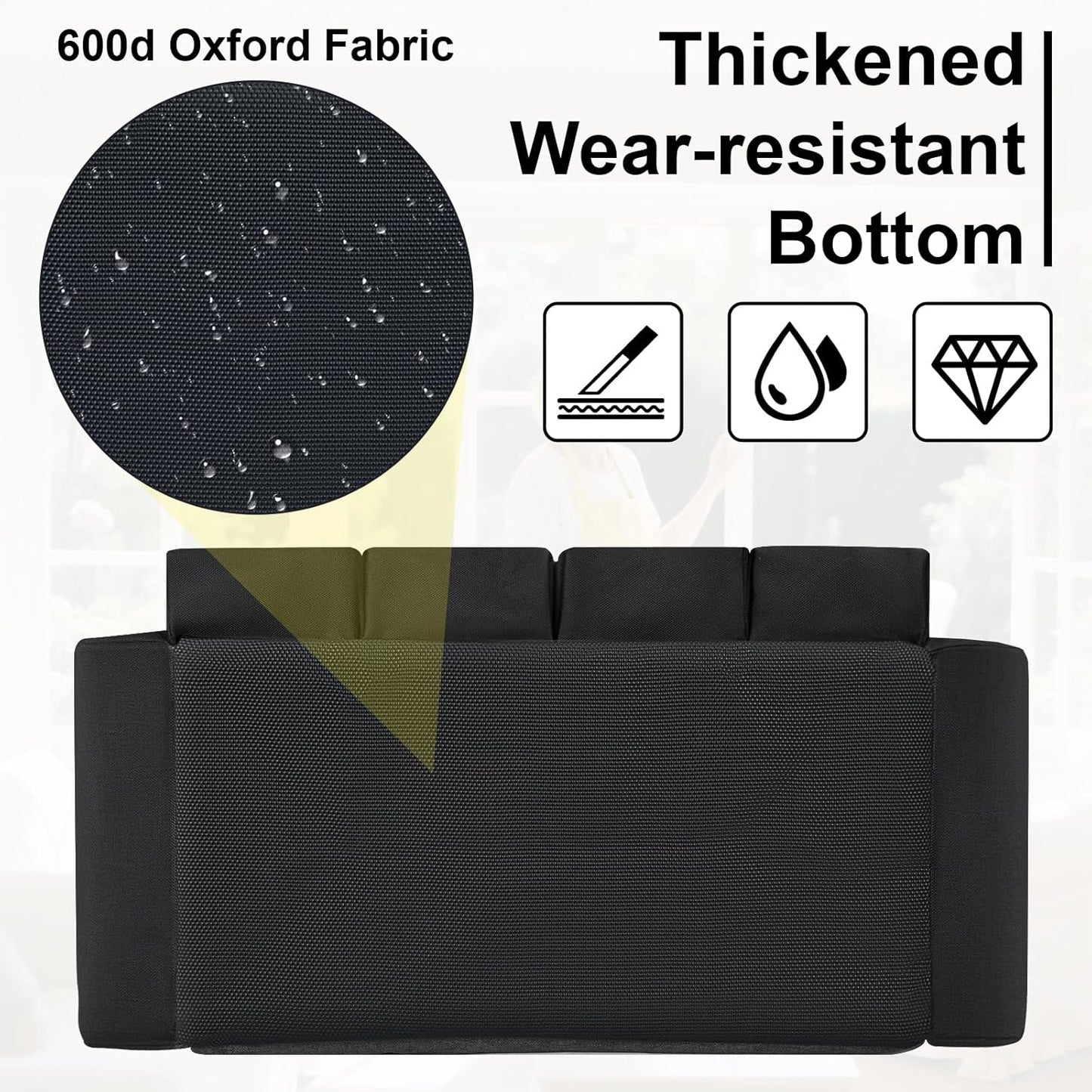 Wearable Large Cleaning Caddy Bag for Housekeeper, Clean Supply Organizer with Adjustable Shoulder, Waist & Handle Straps, Detailing Bag for Kitchen Supplies (Black)