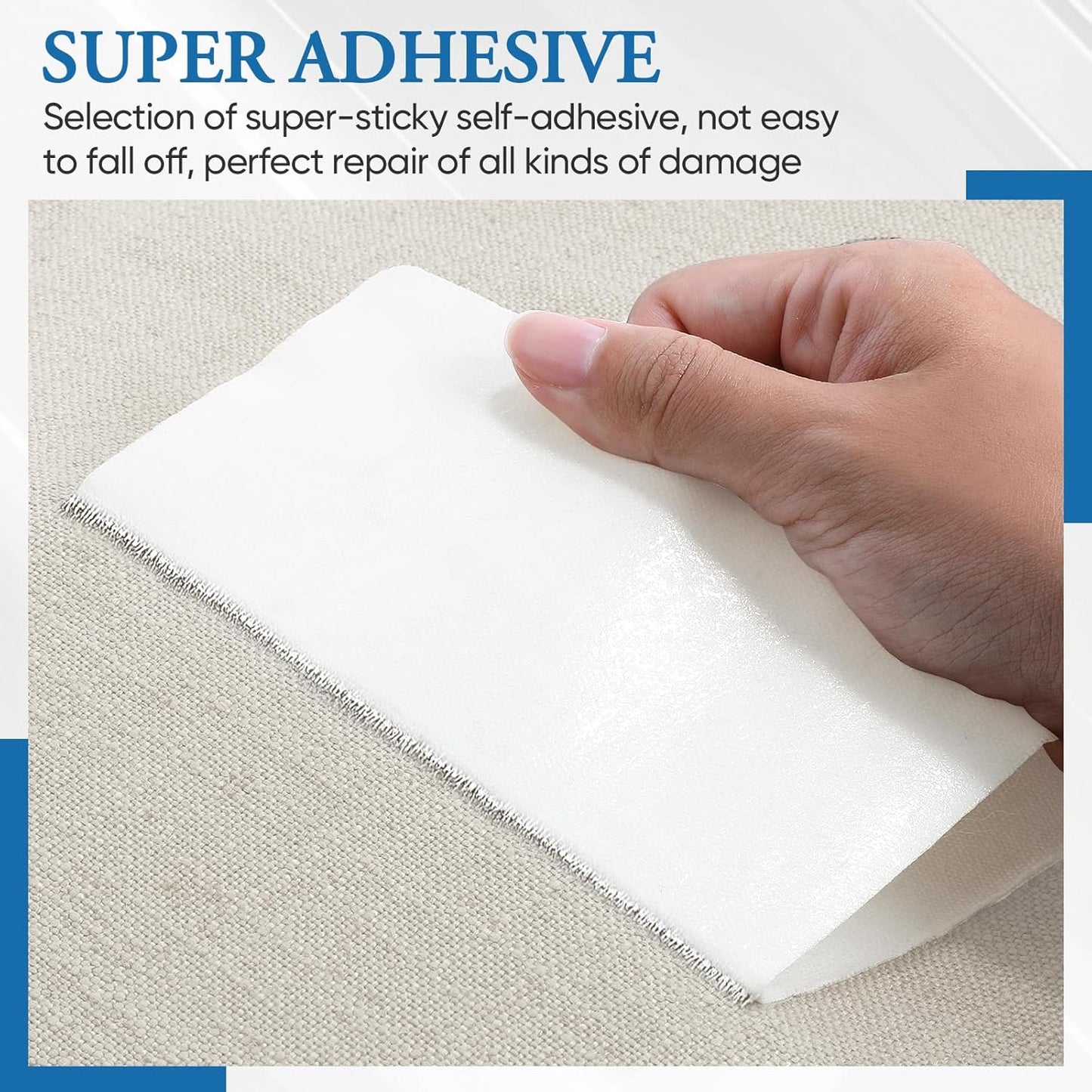 Canvas Patch 5.5 x 8 Inches 6Pcs Self-Adhesive Waterproof Canvas Patch Kit for Repairing Tents,Sofas,Boat Covers,Camping Chair,Awnings,Car Seats.（Beige）