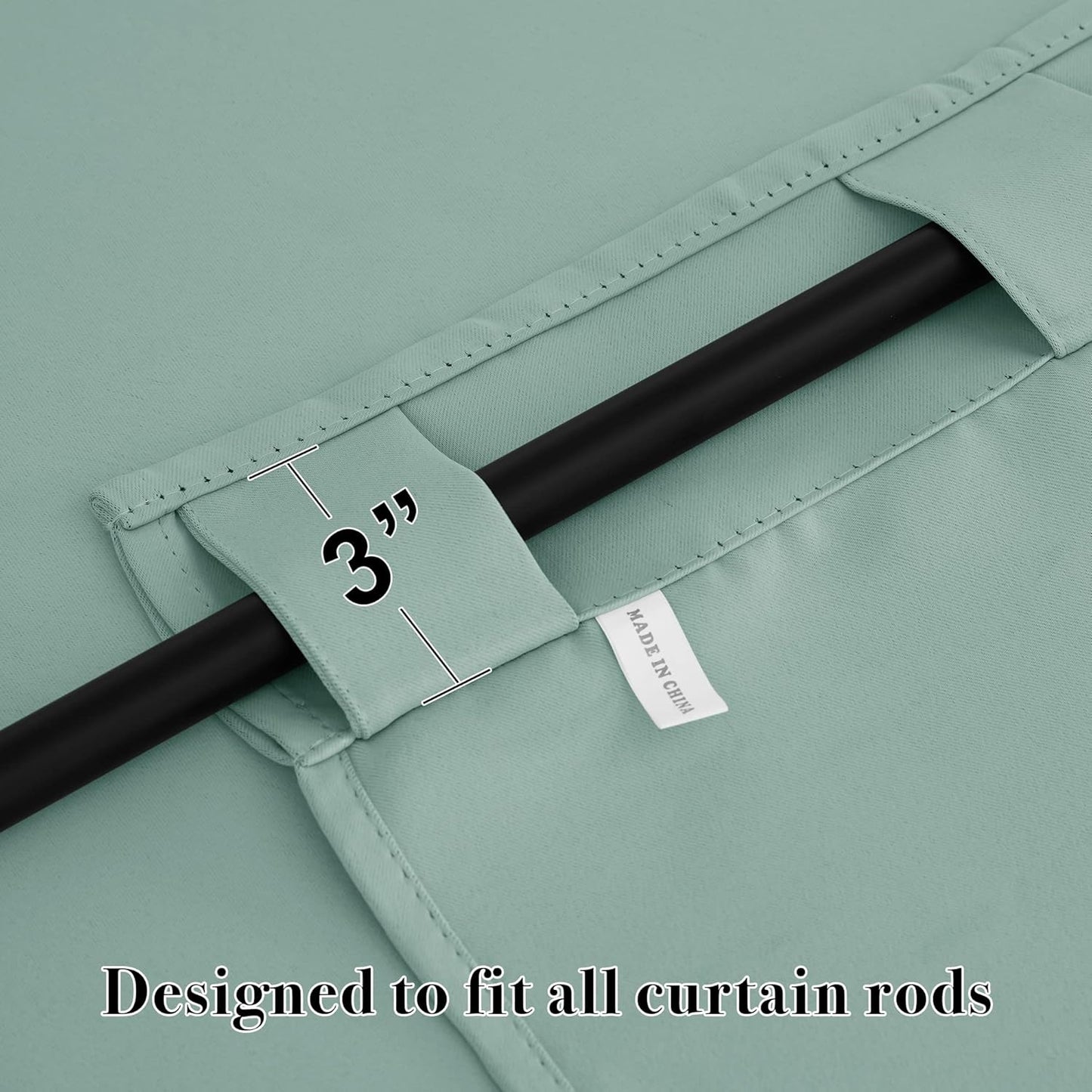 RYB HOME Blackout Curtains for Bathroom - Thermal Insulated Light Block Small Window Curtains, Back Tab Top Coastal Drape for Kitchen Kids Bedroom Home Office, Wide 42 x Long 45 inches, Aqua, 2 Panels