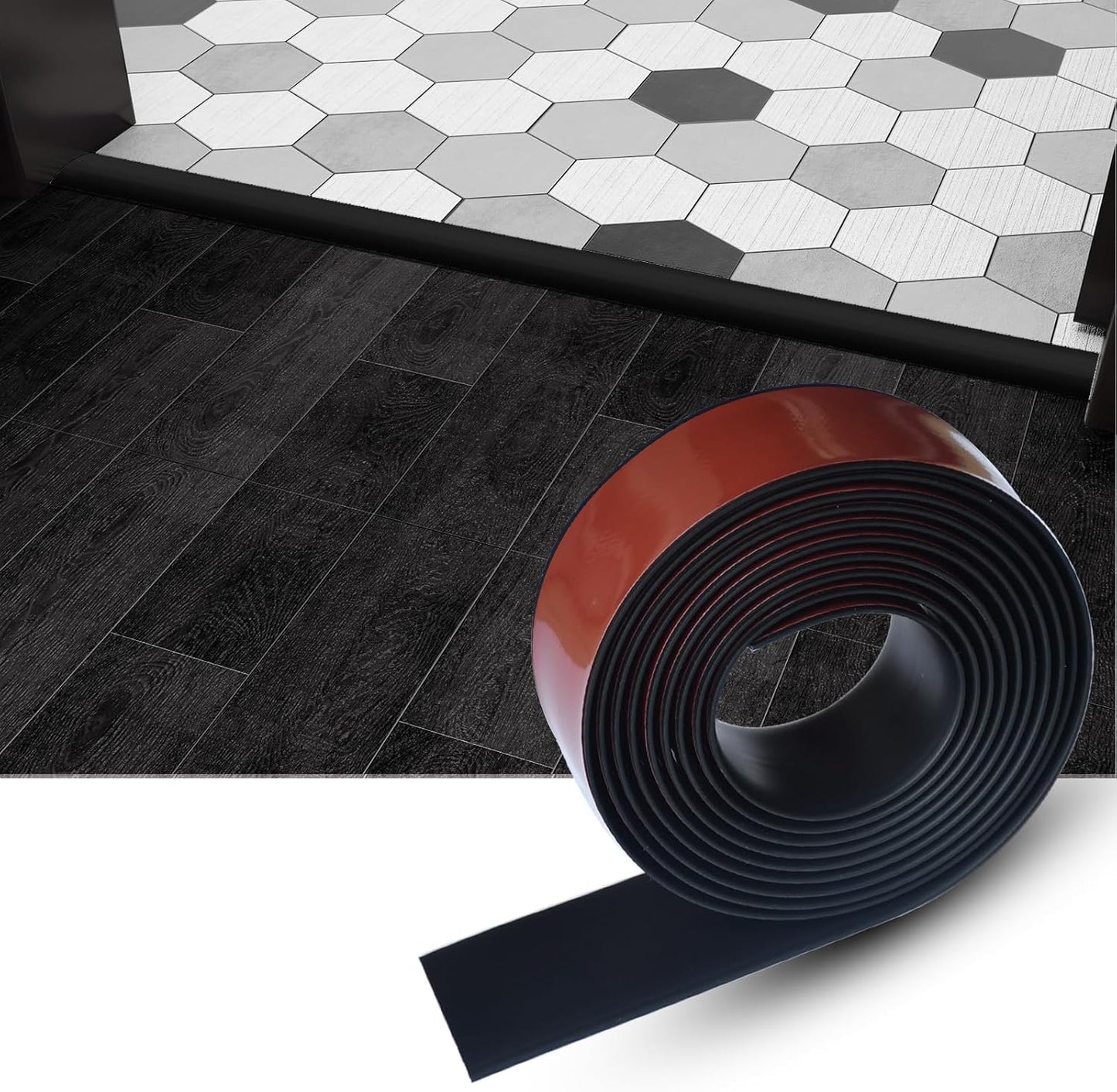 Floor/Door Flat Transition Strip & Self Adhesive Floor Vinyl Floor Edge Trim Laminate Floor Gap Covering Joining Strip