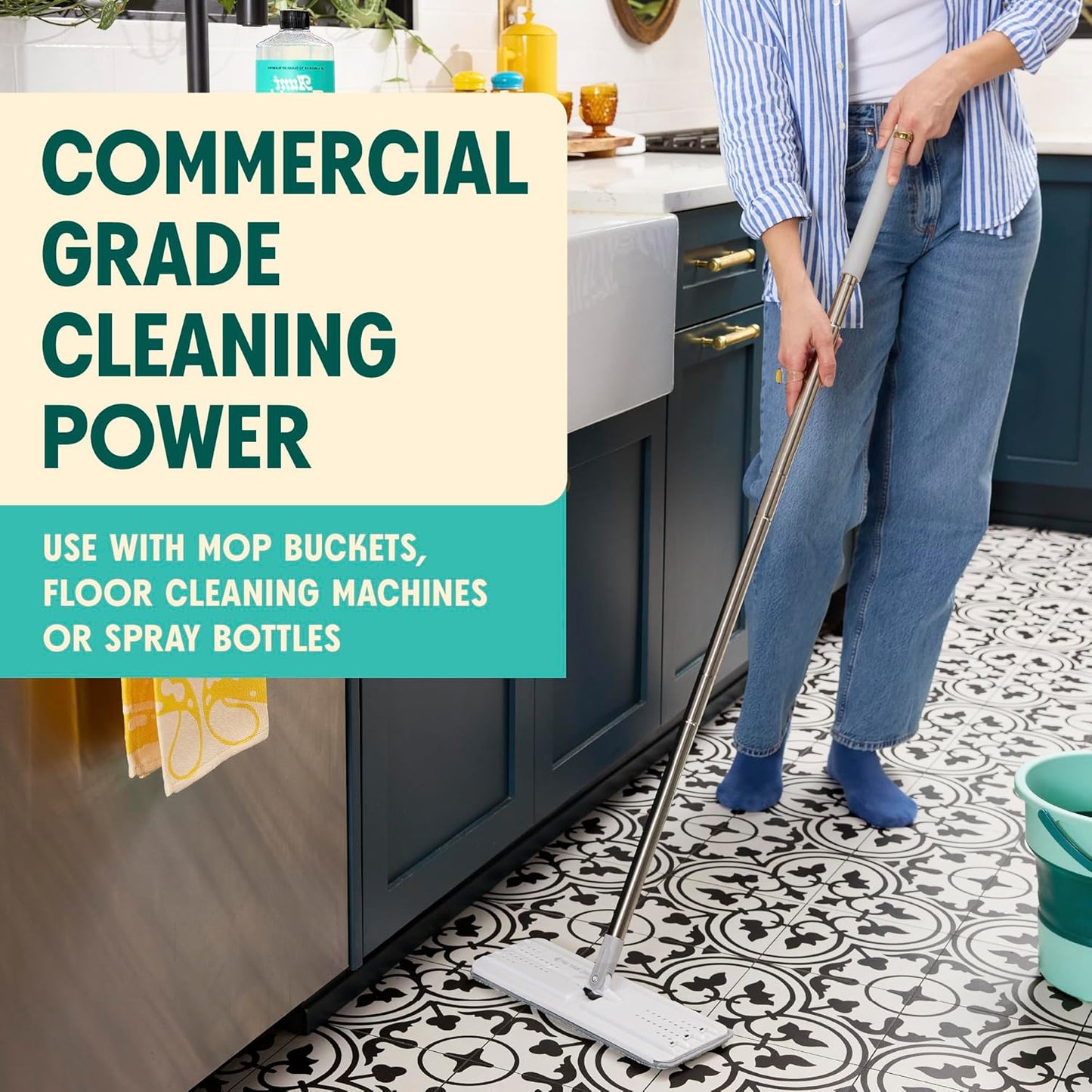 Aunt Fannie's Ultra Concentrated Floor Cleaner Vinegar Wash, Multi-Surface Solution For Mopping, Makes 16 Gallons, Bright Lemon Scent, 32 oz. (Pack of 3)