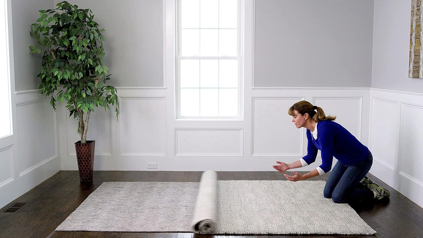 RUGPADUSA - Dual Surface - 2'6" x 9' - 1/8" Thick - Felt + Rubber - Non-Slip Backing Rug Pad - Adds Low-Profile Comfort and Protection