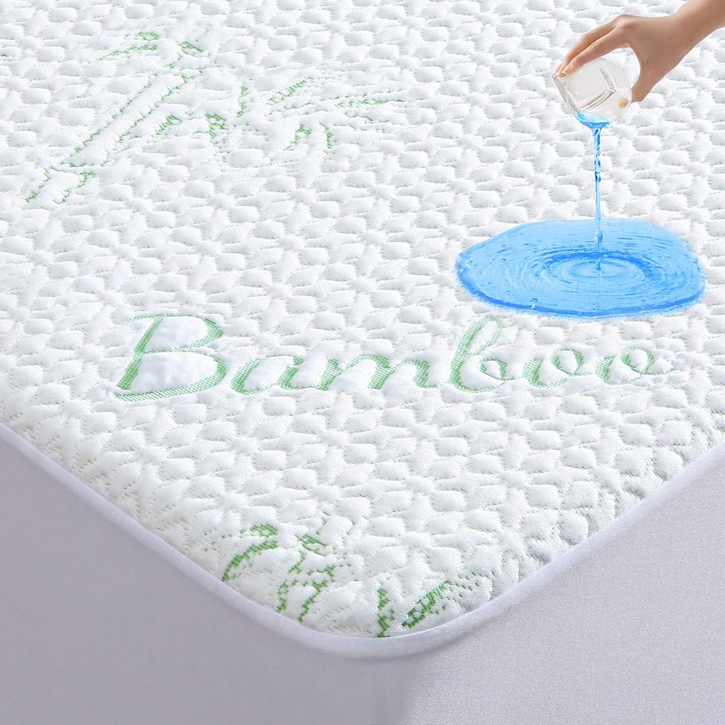 GOONIK Twin Size Mattress Protector, Breathable Bamboo Viscose Waterproof Twin Mattress Pad Cover with 6-16 inches Deep Pocket