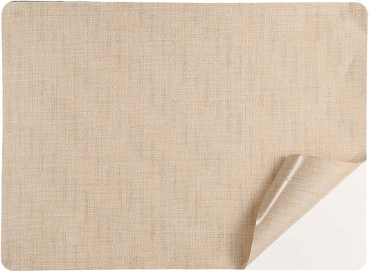 PATIKIL Linen Repair Patch, 8 x 11 Inch Self-Adhesive Linen Fabric Repair Patches for Sofa Couch Clothes Handbag Tents Car Seats Furniture, Beige