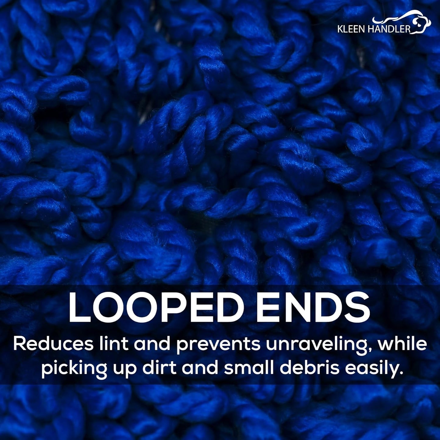 KLEEN HANDLER 6 Pack of 36 Inch Microfiber Dust Mop, Large Washable Commercial Mop Head Replacement, Sweeper, Janitorial Supplies, Blue