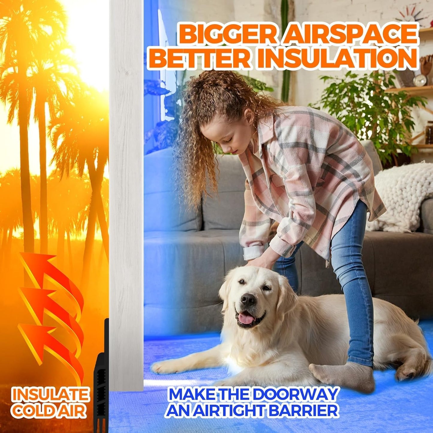 Holikme Weather Stripping Door Seal Door Draft Stopper - 40 inch, Black