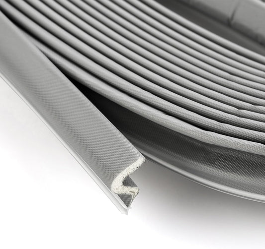 Weather Stripping Door Seal Strip Soundproof Q Foam Tape, Exterior Door Insulation Strip for Large Gap, Easy to Install(Grey, 60FT)