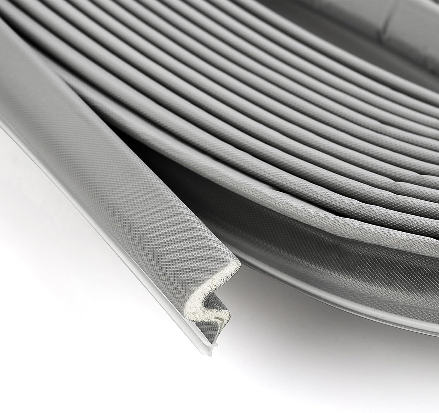 Weather Stripping Door Seal Strip Soundproof Q Foam Tape, Exterior Door Insulation Strip for Large Gap, Easy to Install(Grey, 30FT)