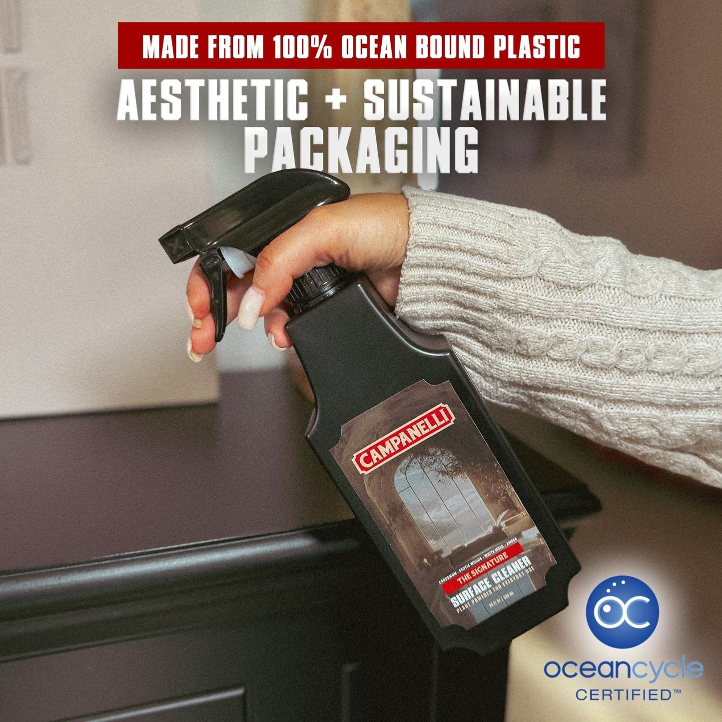 Multi-Surface Cleaning Spray Solution, Plant-Powered, Scented (Limoncello)