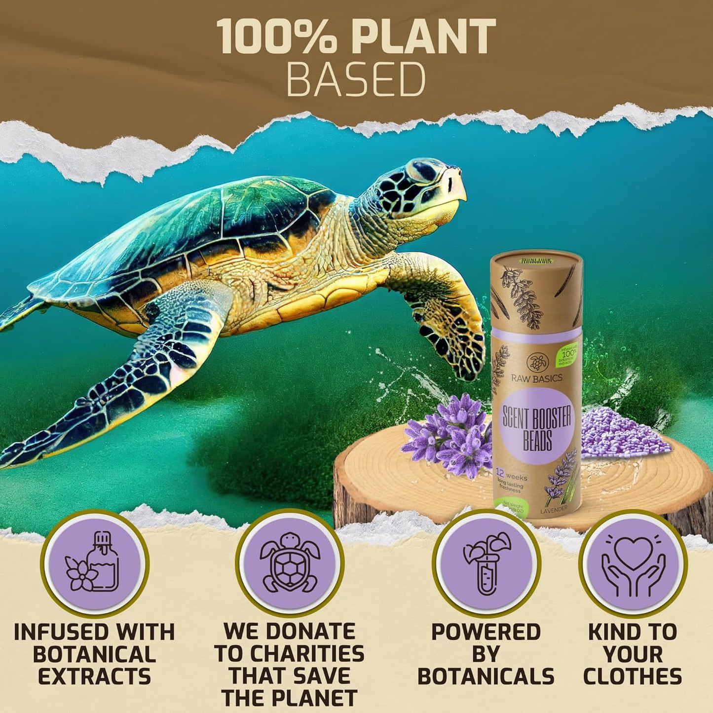 Scent Boosters for Washer, Lavender Aroma - Bulk Laundry Booster Beads and Fabric Smell Deodorizer - In Wash Odor Eliminator Pods for Fresh Scented Clothes