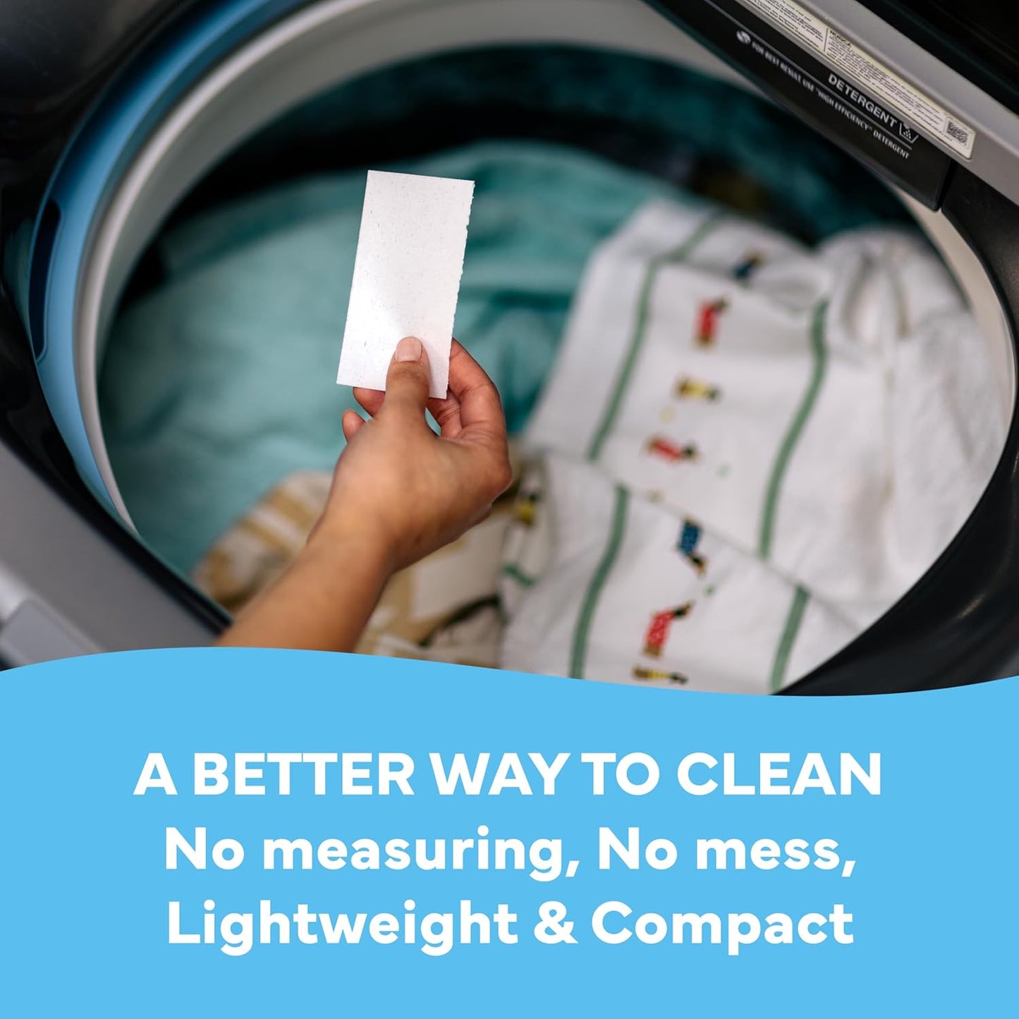 Tru Earth Compact Dry Laundry Detergent Sheets - Up to 64 Loads (32 Sheets) - Paraben-Free - Original Eco-Strip Liquidless Detergen - Fresh Linen | Packaging May Vary